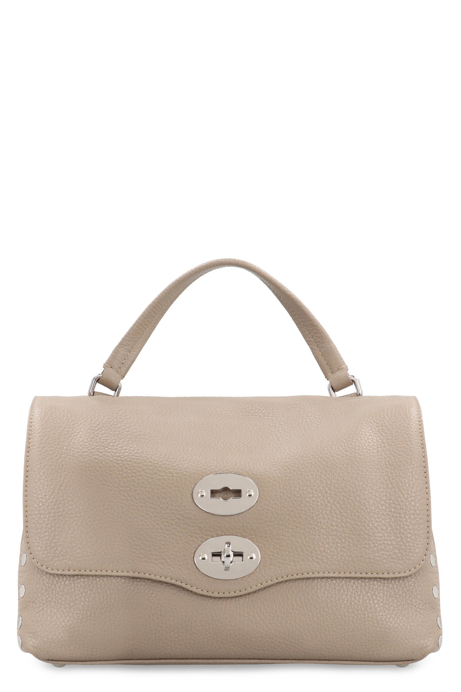 ZANELLATO Elegant Daily Mini Leather Handbag with Silver Accents