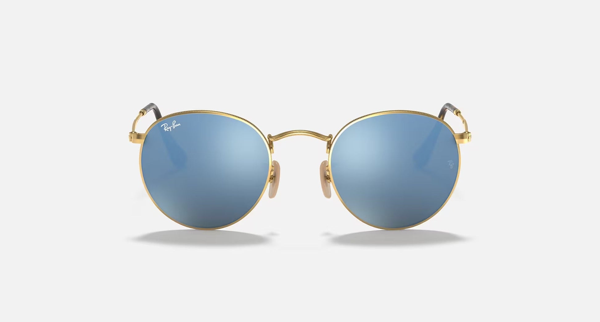 ROUND FLAT LENSES - Blue Pearl