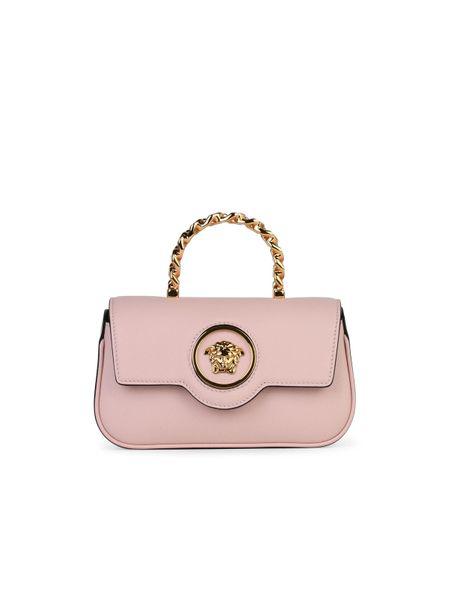 VERSACE Mini Medusa Icon Top Handle Bag in Dusty Rose