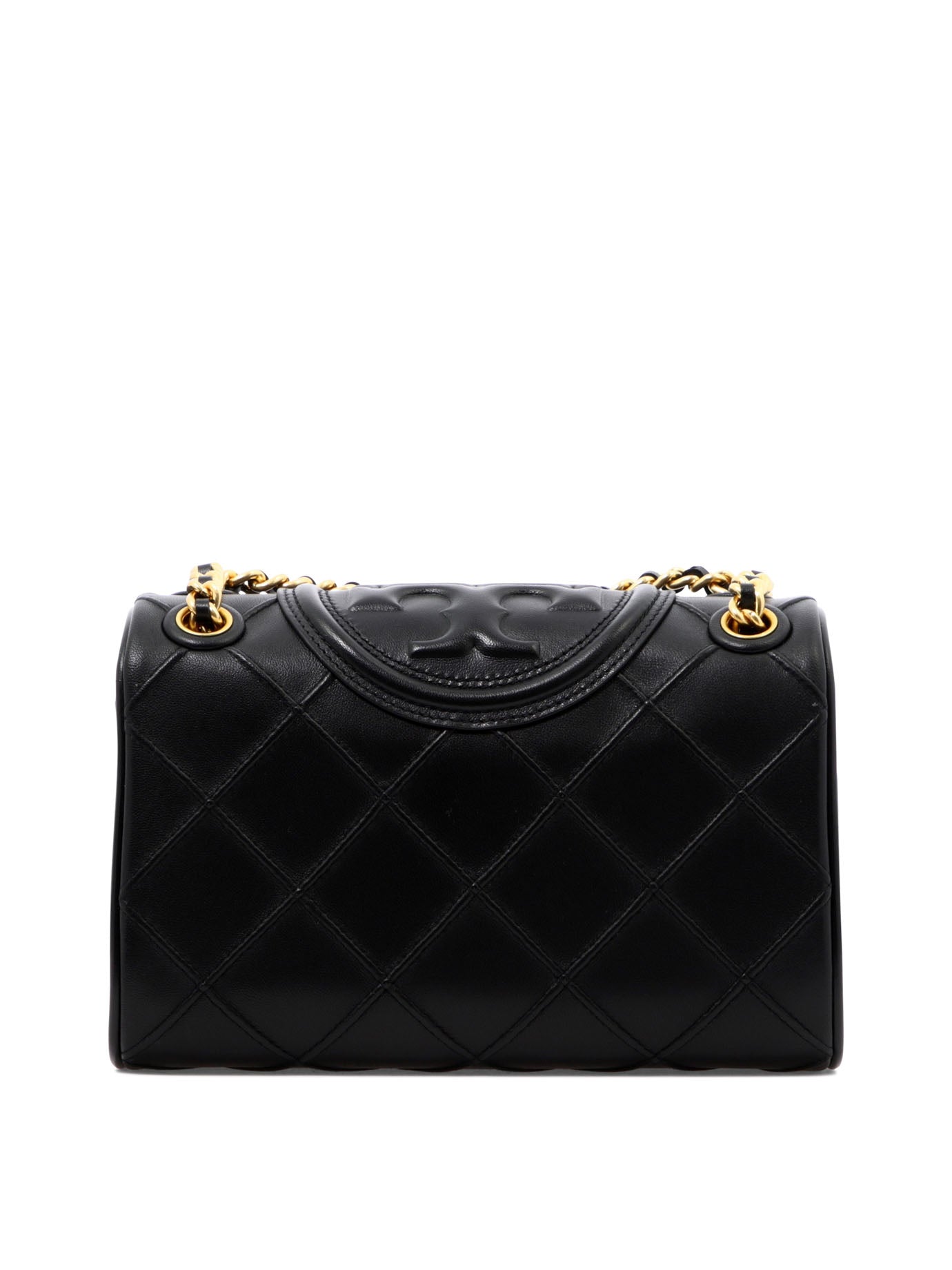 TORY BURCH Convertible Mini Fleming Shoulder Bag in Black Leather for Women, SS24