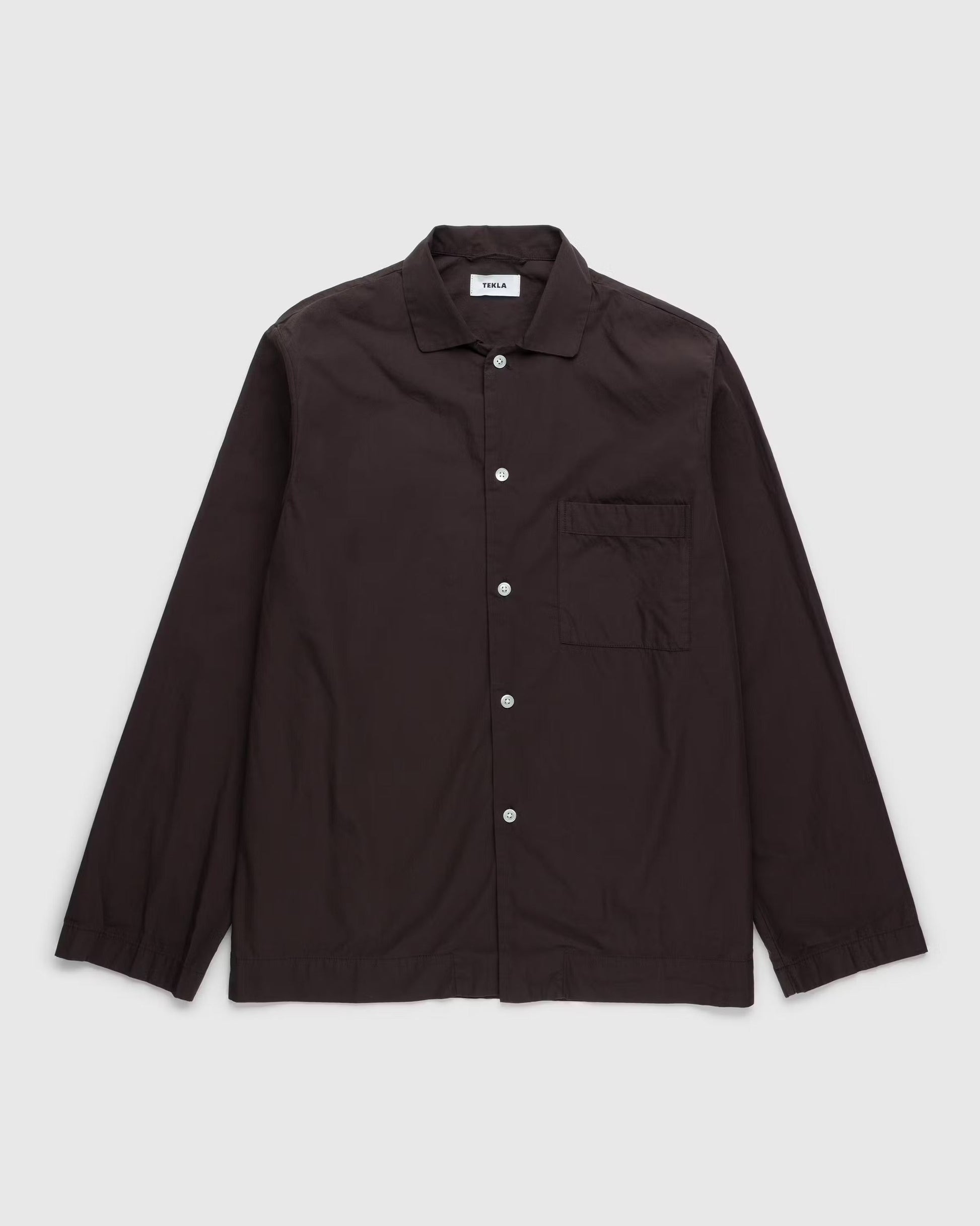 Poplin Pyjamas Shirt Boro Stripes - Brown
