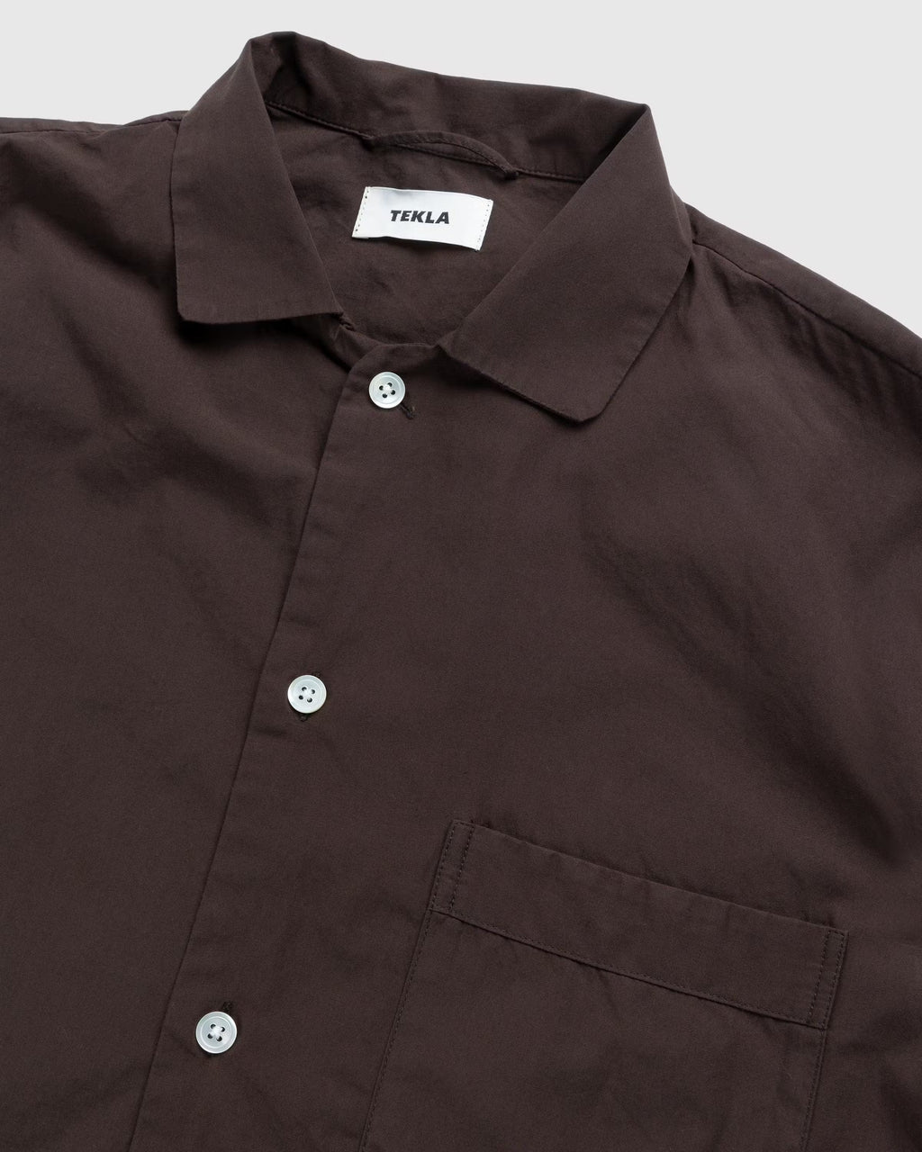 Poplin Pyjamas Shirt Boro Stripes - Brown