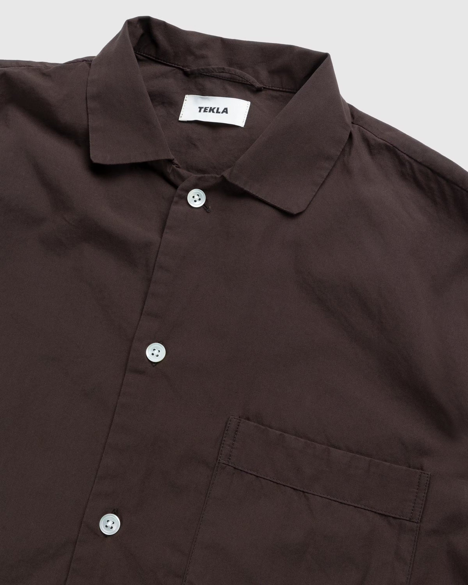 Poplin Pyjamas Shirt Boro Stripes - Brown