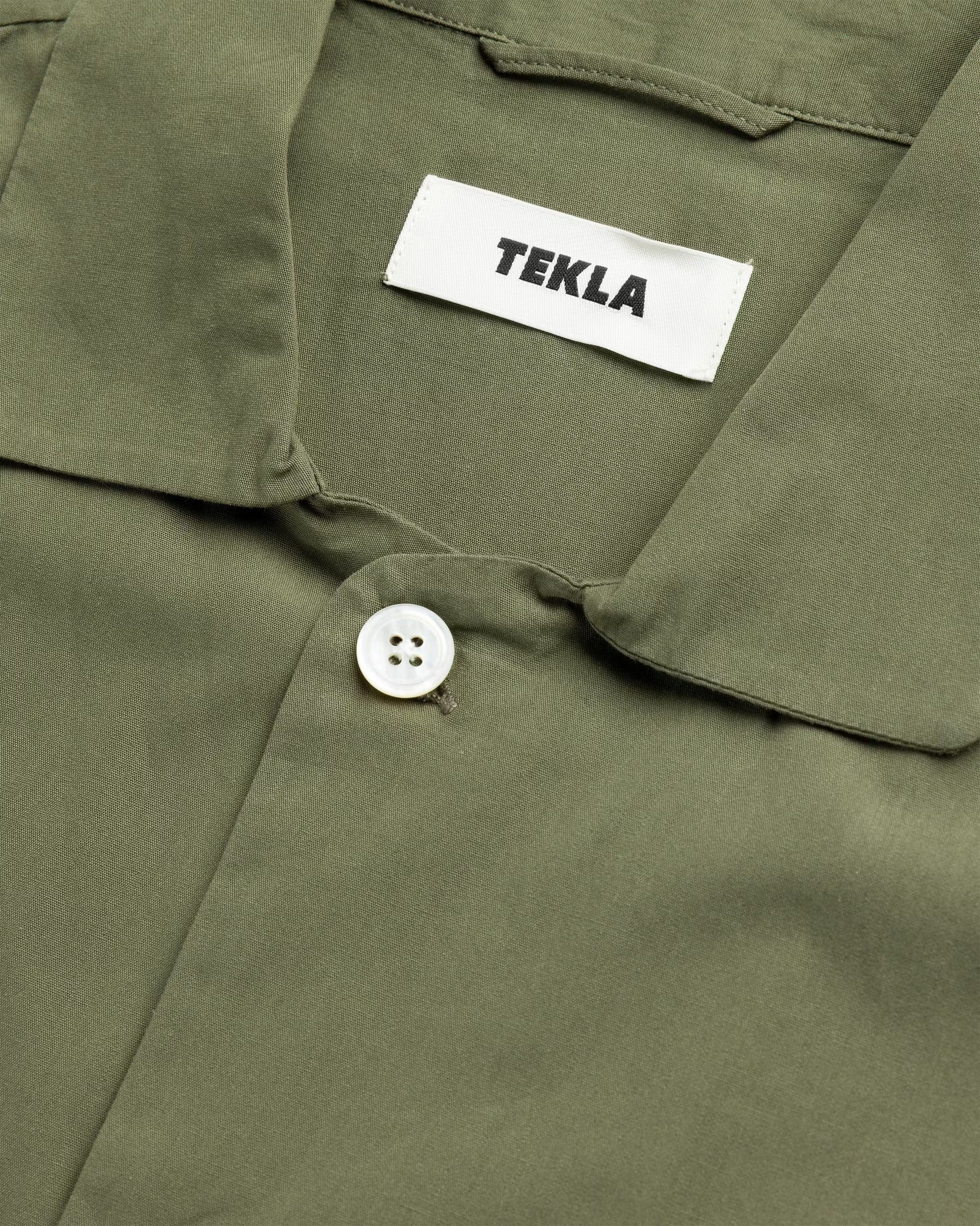 Poplin Pyjamas Shirt Boro Stripes - Olive
