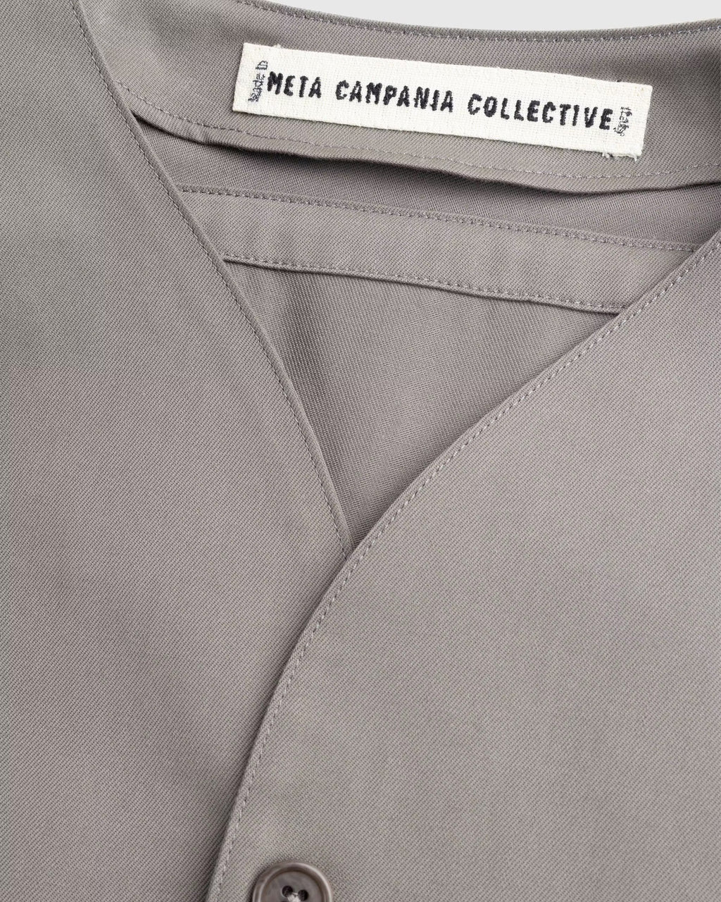 Mike Short-Sleeve Cotton Baseball Shirt Weimaraner Gray