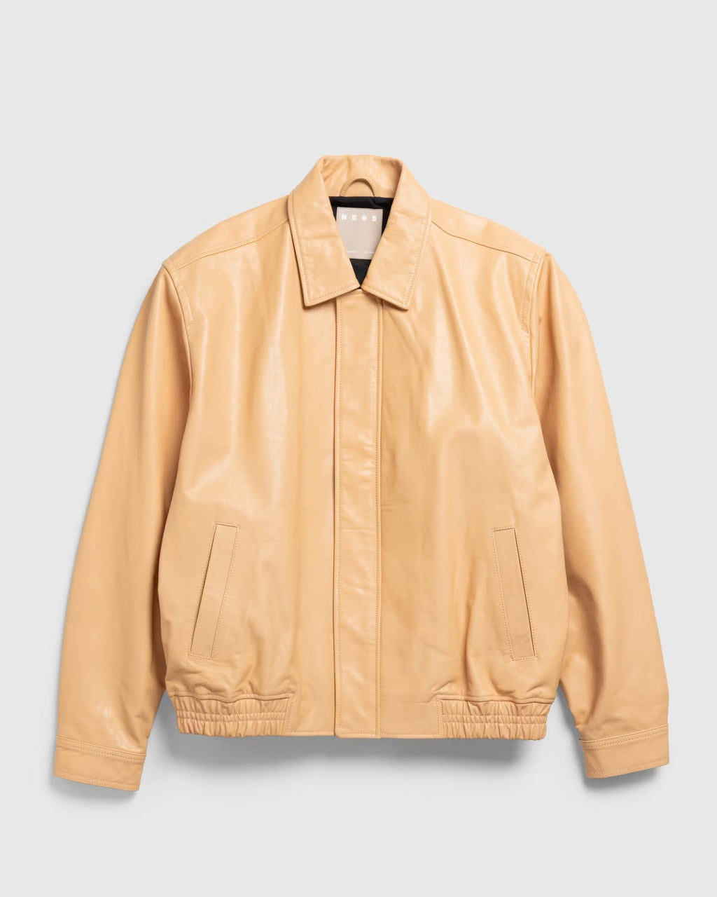 Waxed Leather Bomber Sand