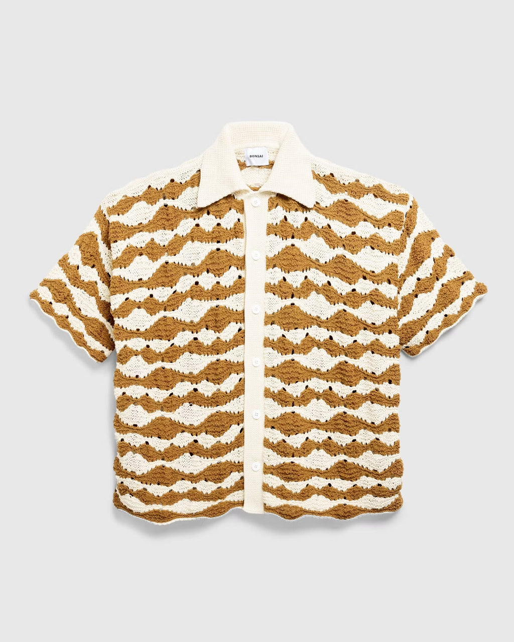 Knit Shirt Raffia Brown