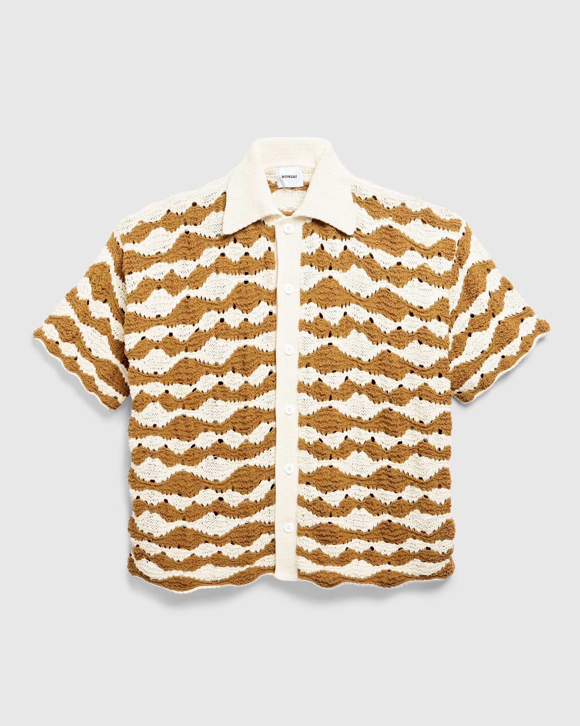 Knit Shirt Raffia Brown