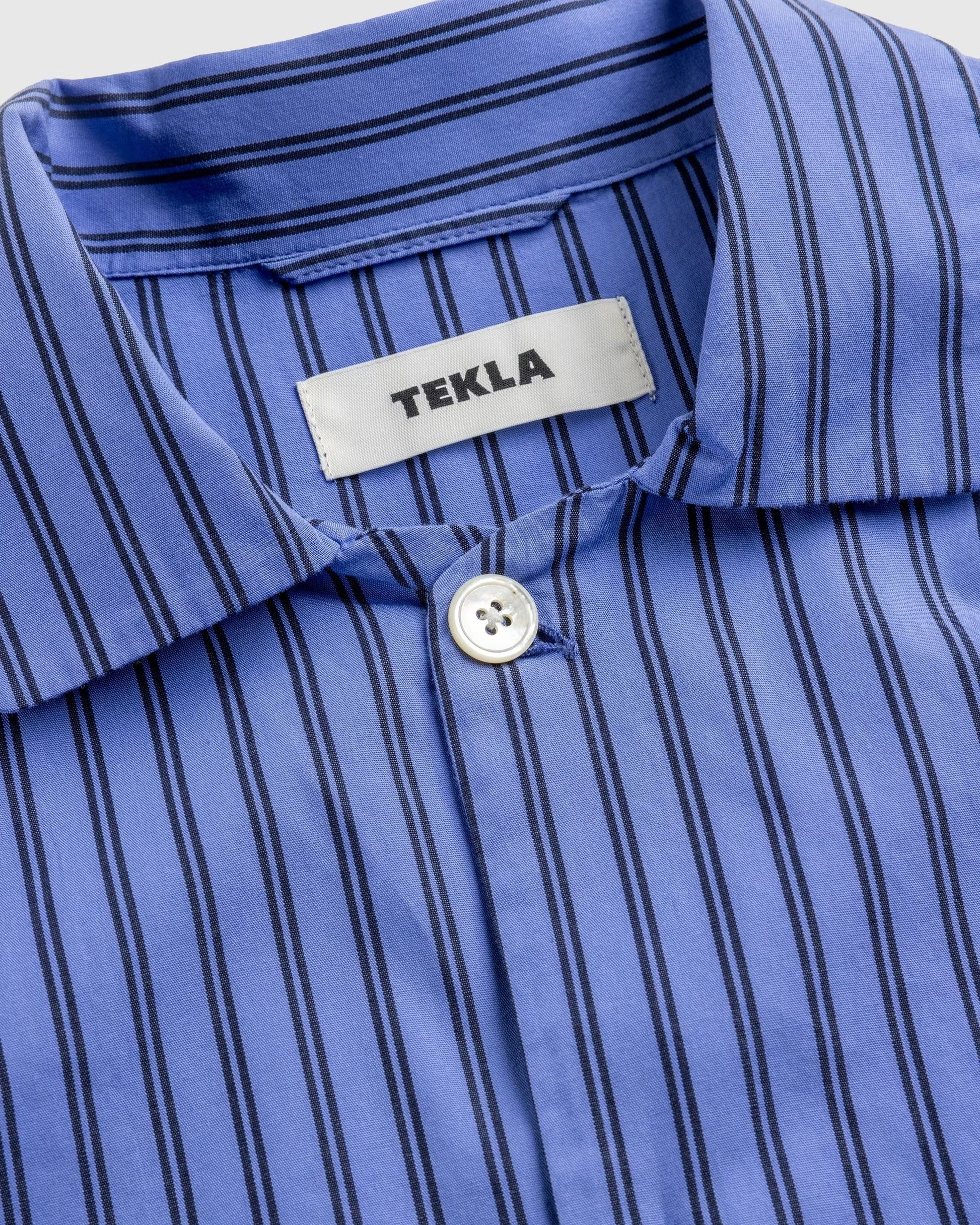 Poplin Pyjamas Shirt Boro Stripes - Blue