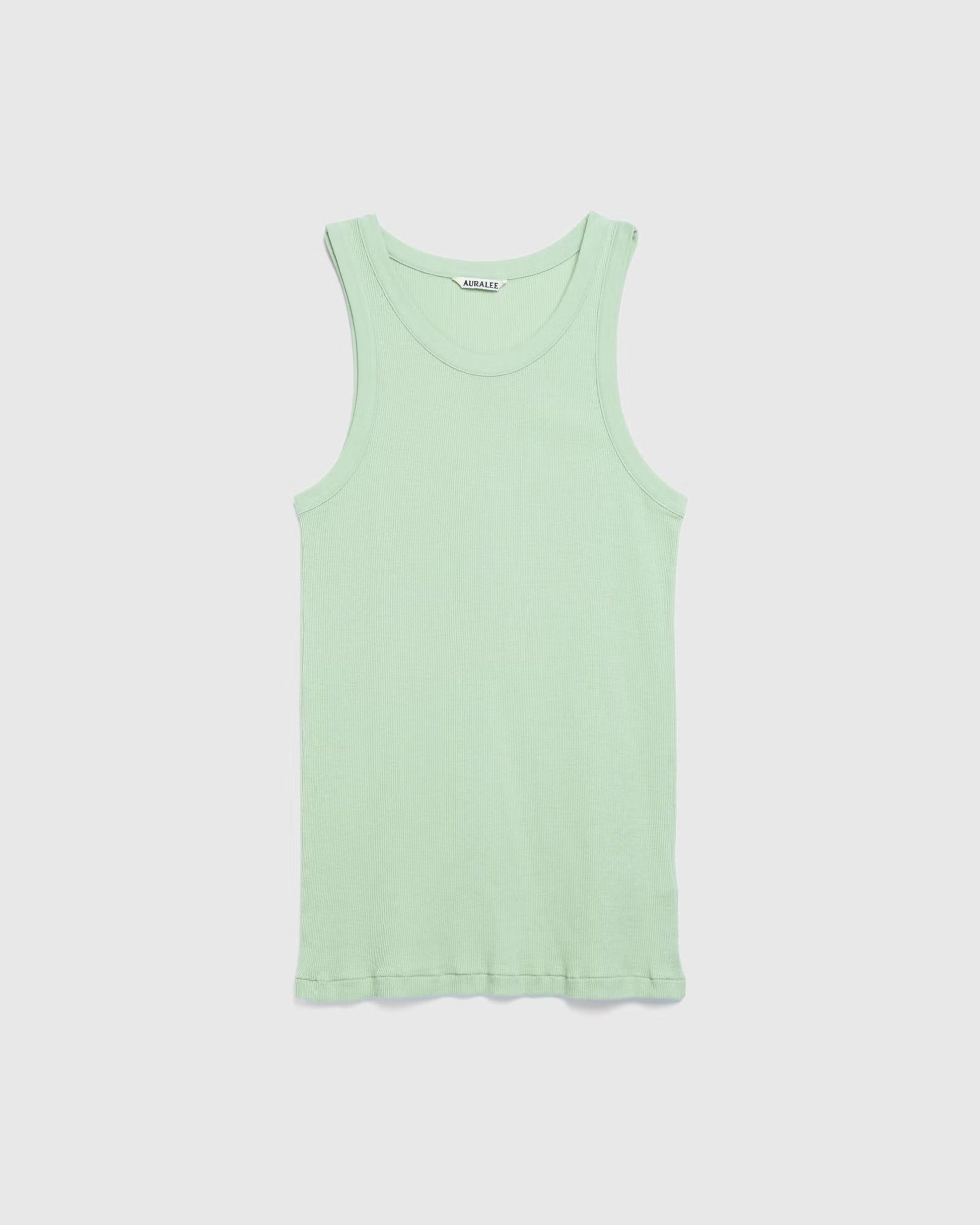 Organic Soft Rib Tank Light Green