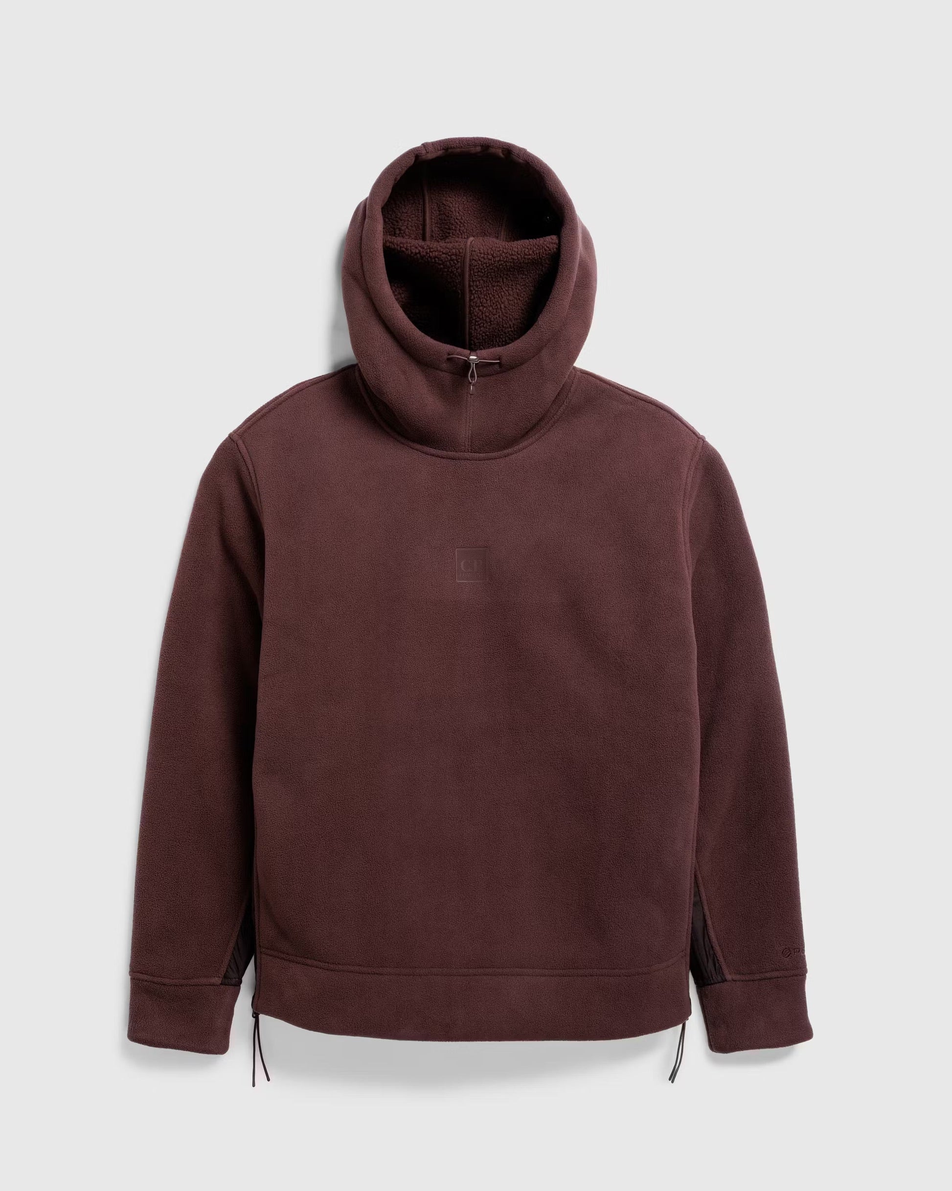 Metropolis Series Bonded Polar Fleece Mixed Hoodie Rum Raisin