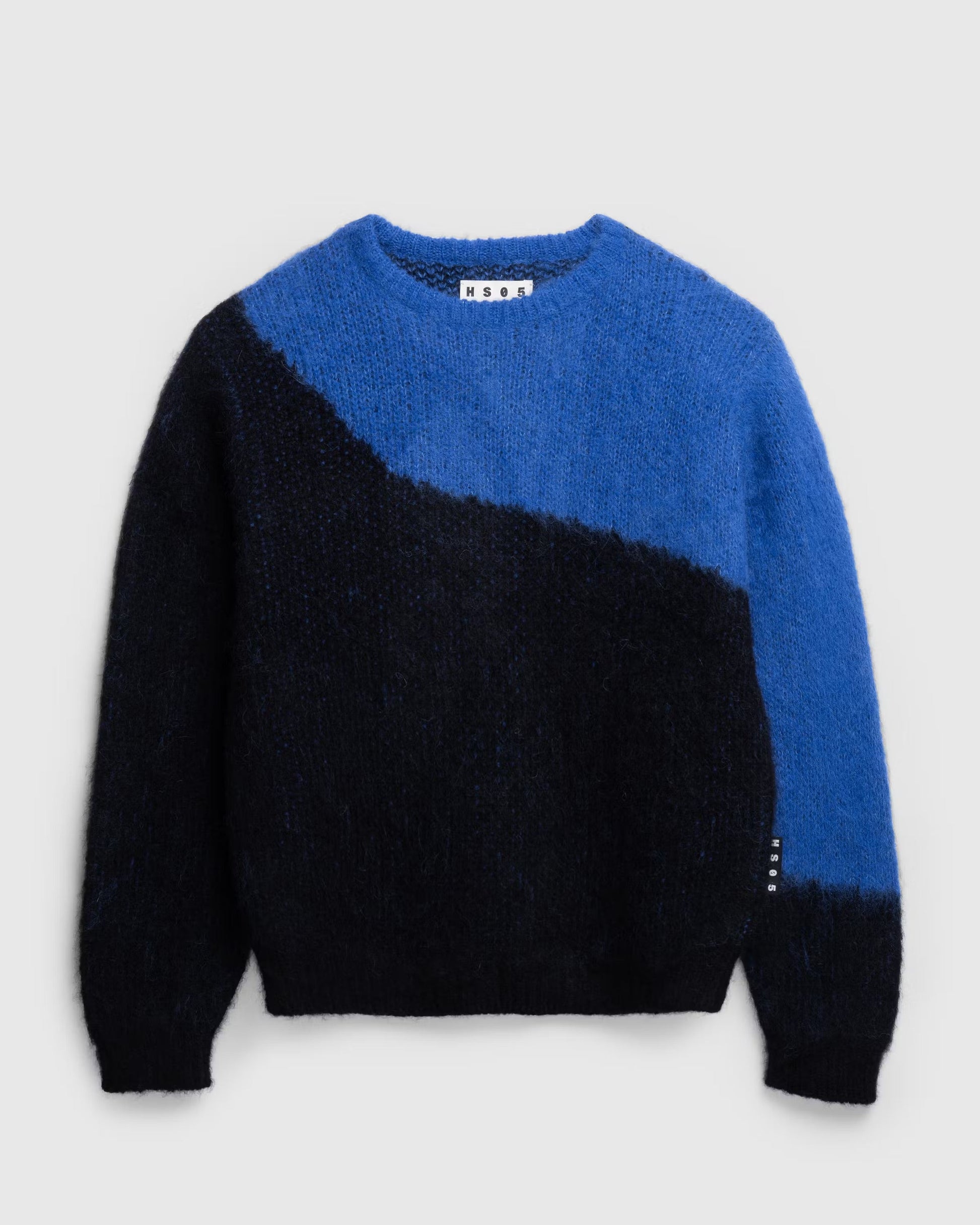 Alpaca Abstract Wave Sweater Black/Blue