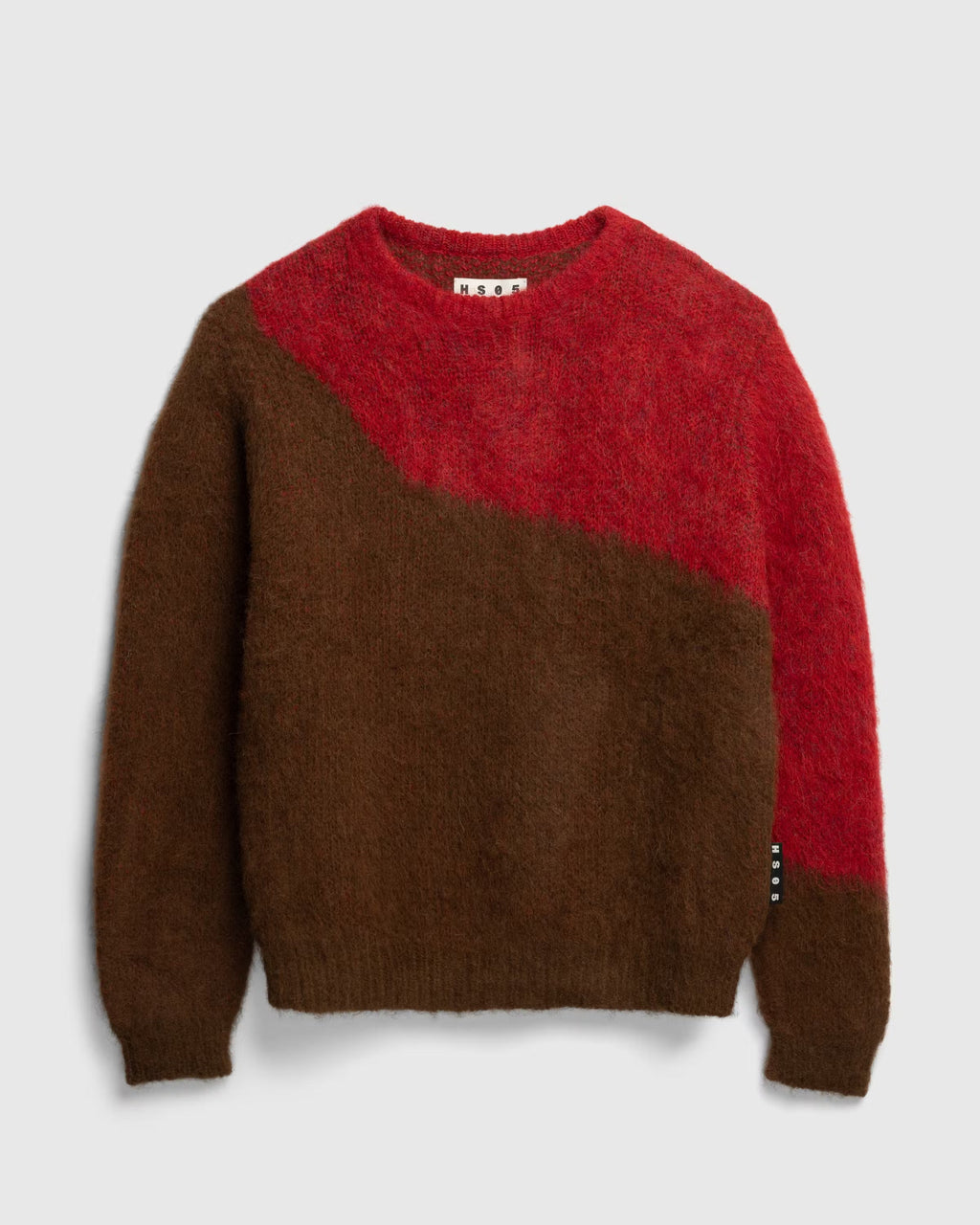 Alpaca Abstract Wave Sweater Brown/Red