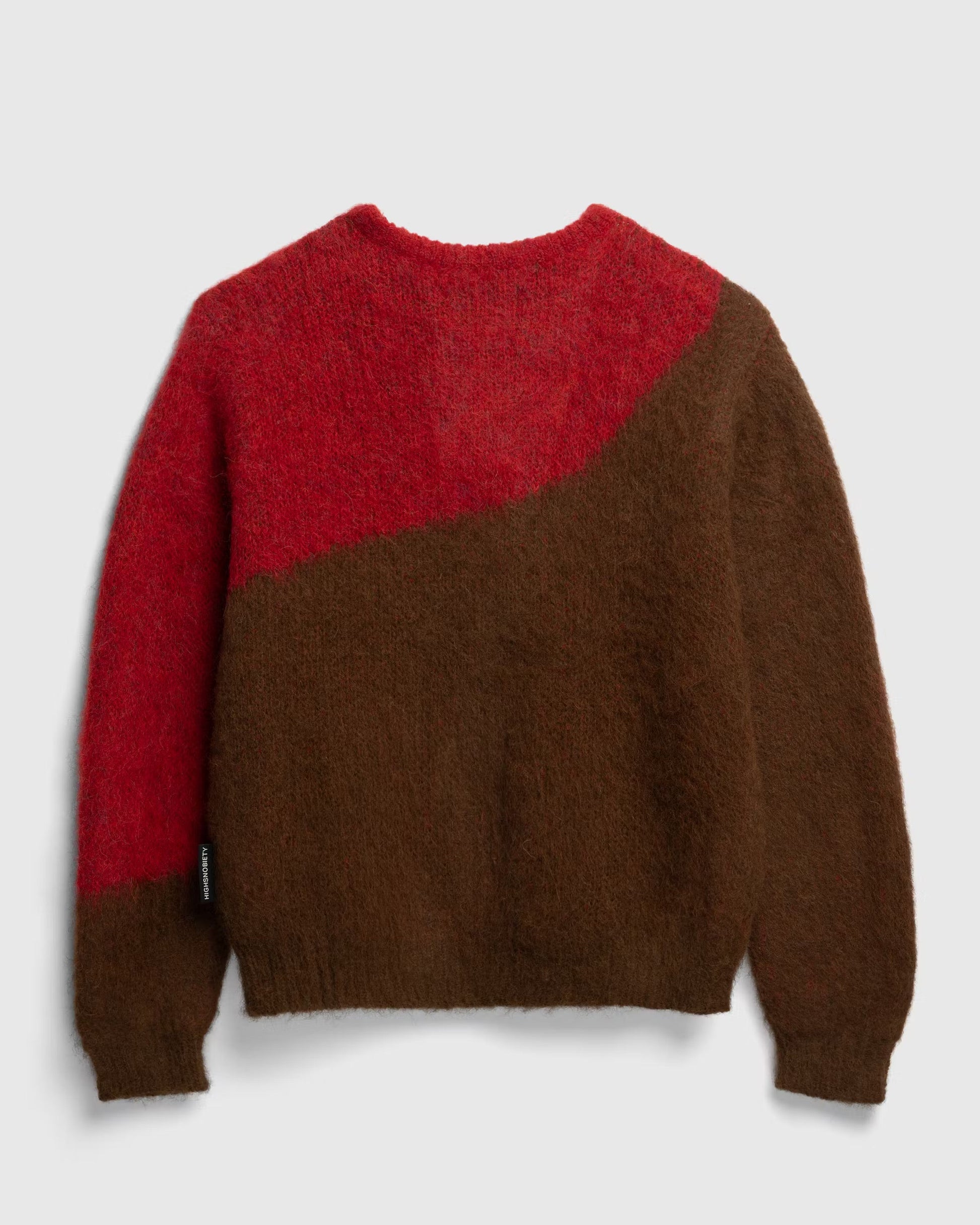 Alpaca Abstract Wave Sweater Brown/Red