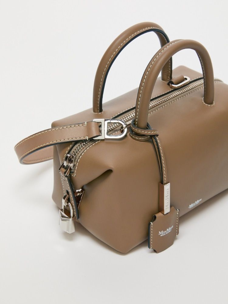 Luxury Tan Leather Handbag for Women - FW24 Collection by Max Mara