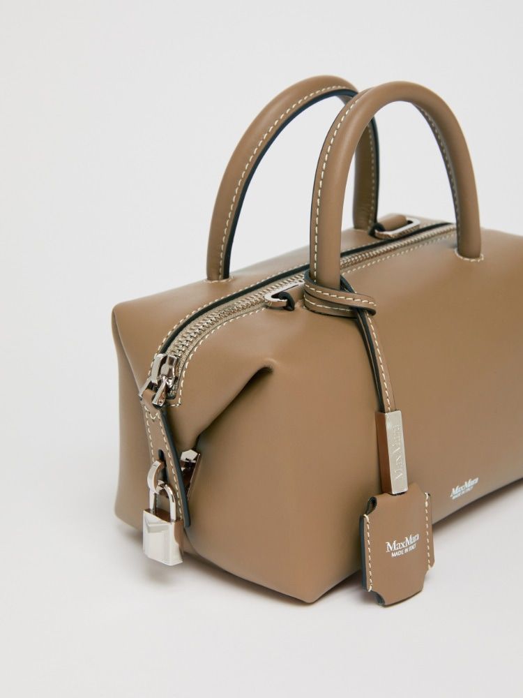 Luxury Tan Leather Handbag for Women - FW24 Collection by Max Mara