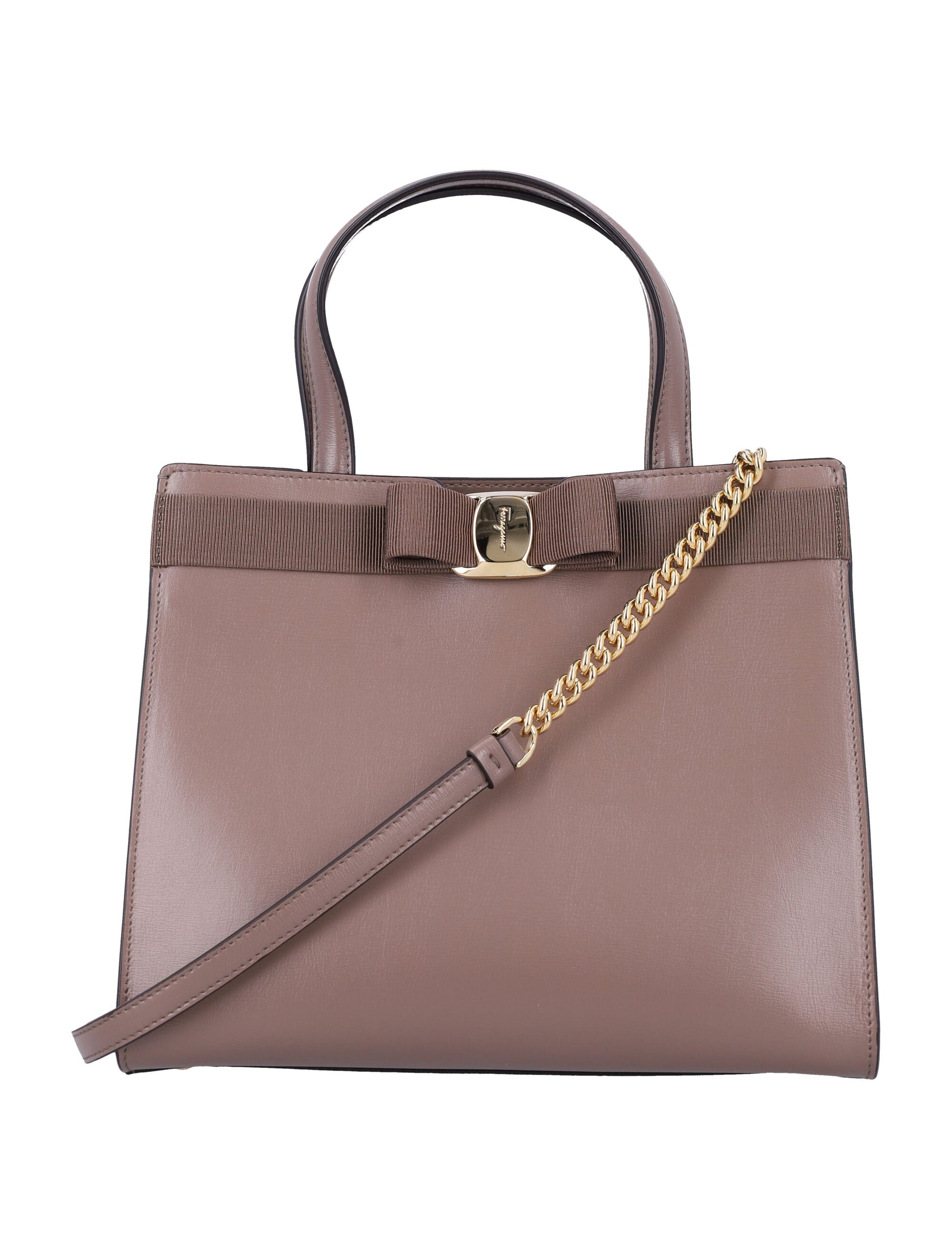 FERRAGAMO Vara Bow Top Handle Tote Handbag - 20cm x 25cm