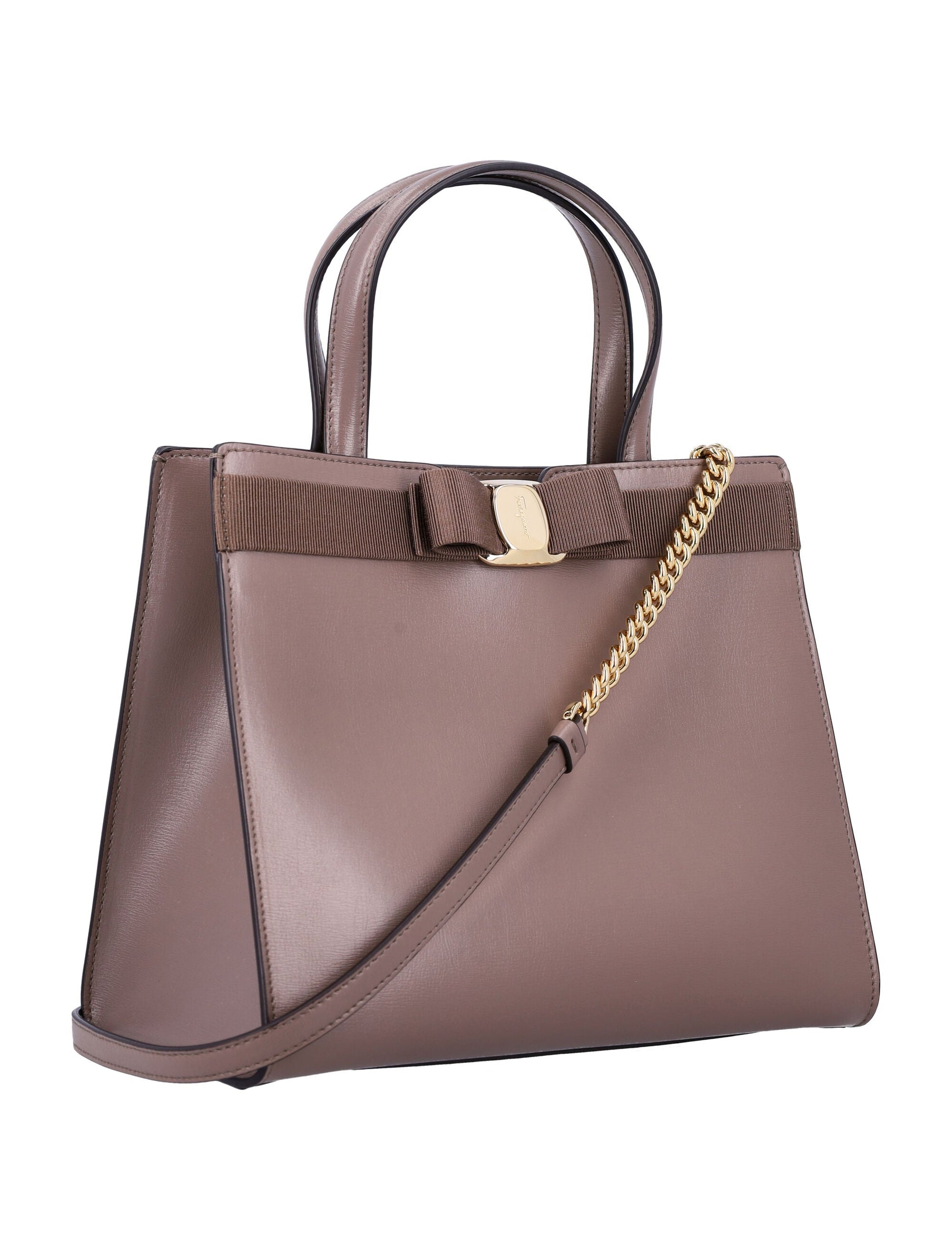 FERRAGAMO Vara Bow Top Handle Tote Handbag - 20cm x 25cm