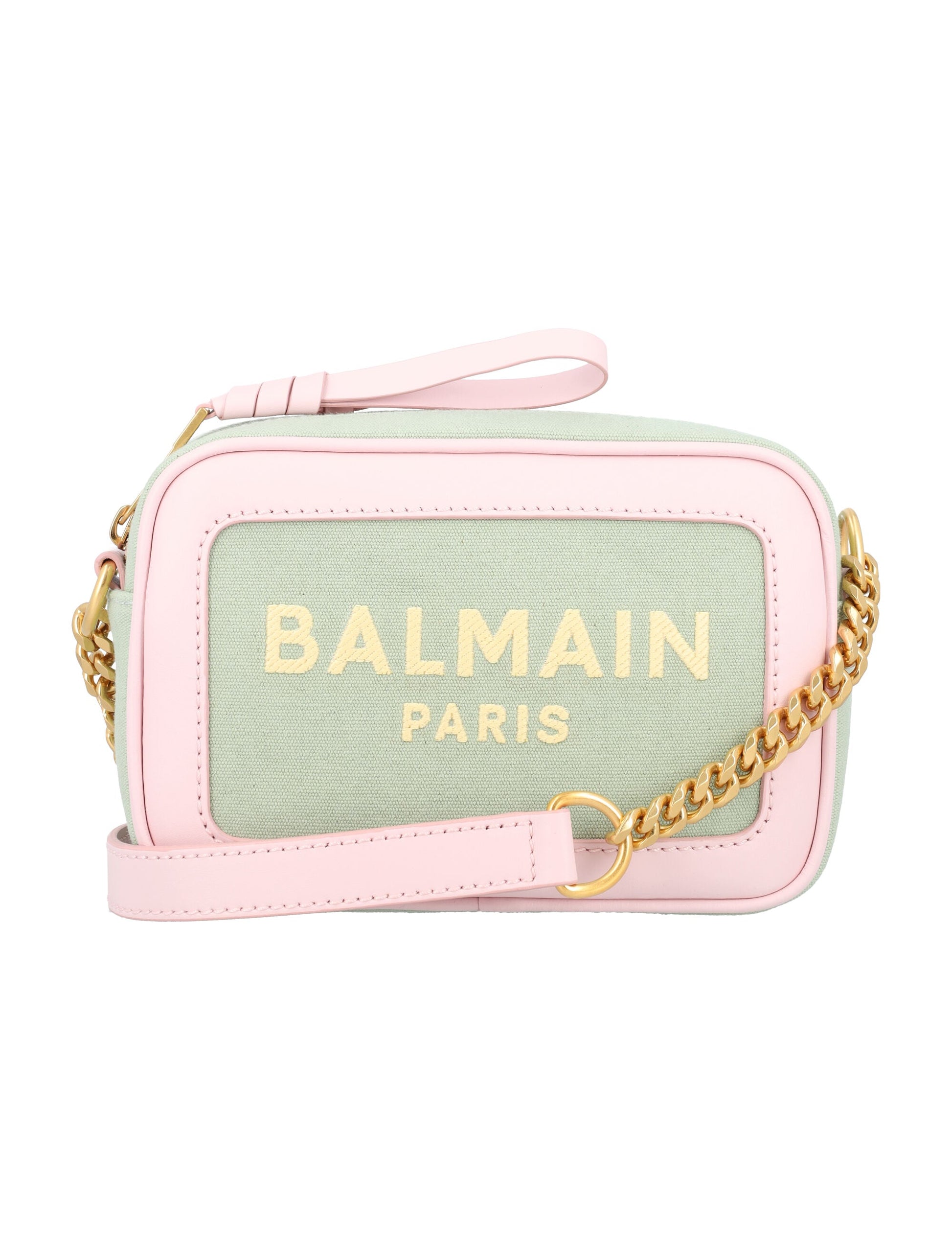 BALMAIN Chic Mini Camera Bag with Gold-Tone Chain - 14x21x7 cm