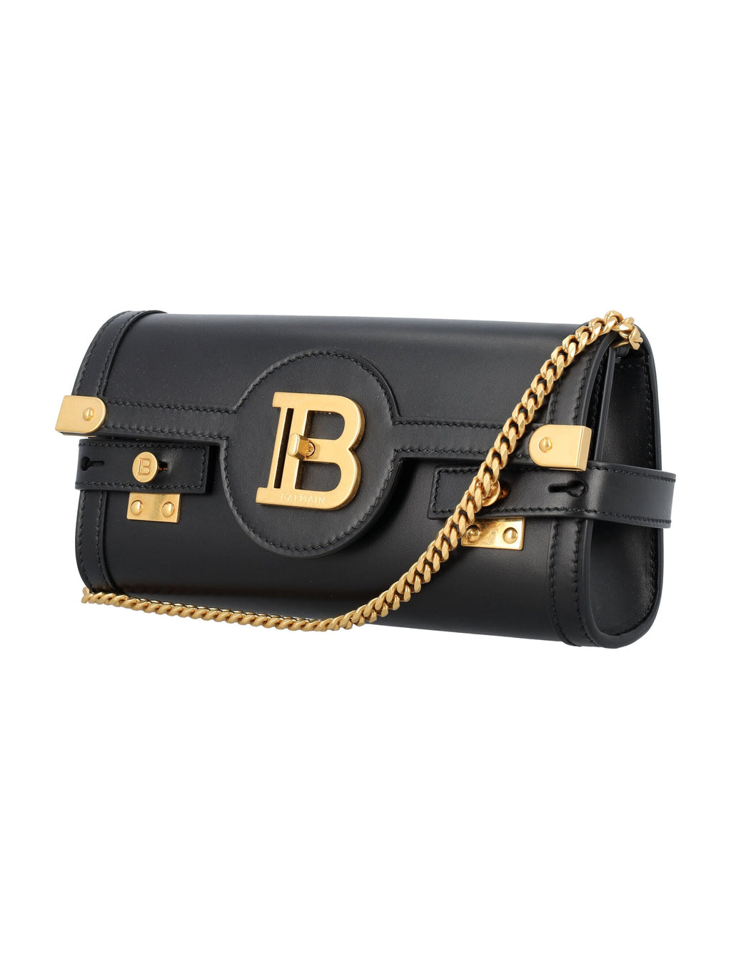 BALMAIN Elegant Mini Clutch with Gold-Tone Hardware - 4.5' x 8.9' x 1.8'