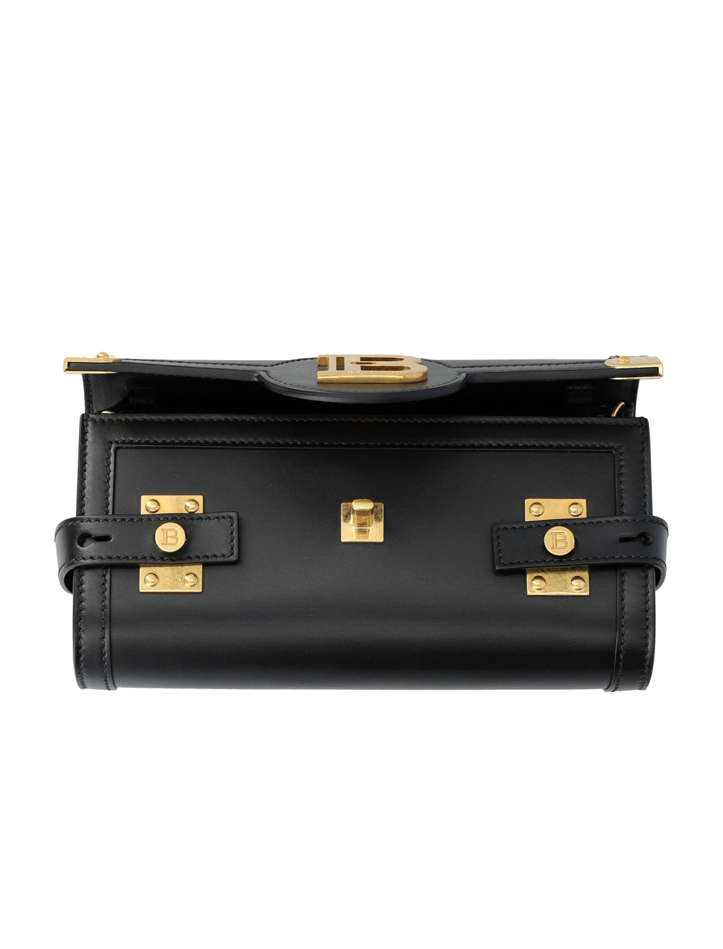BALMAIN Elegant Mini Clutch with Gold-Tone Hardware - 4.5' x 8.9' x 1.8'