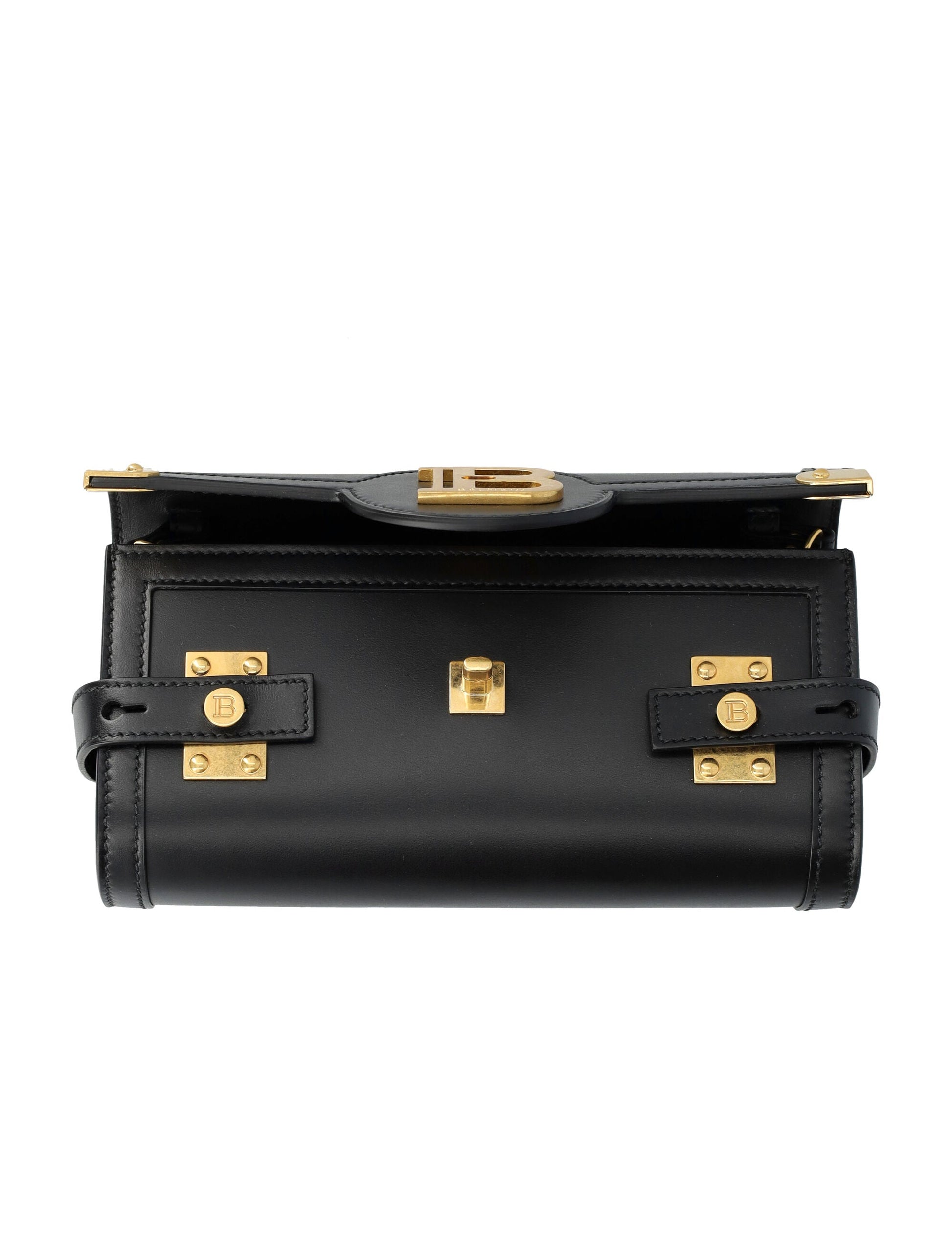 BALMAIN Elegant Mini Clutch with Gold-Tone Hardware - 4.5' x 8.9' x 1.8'
