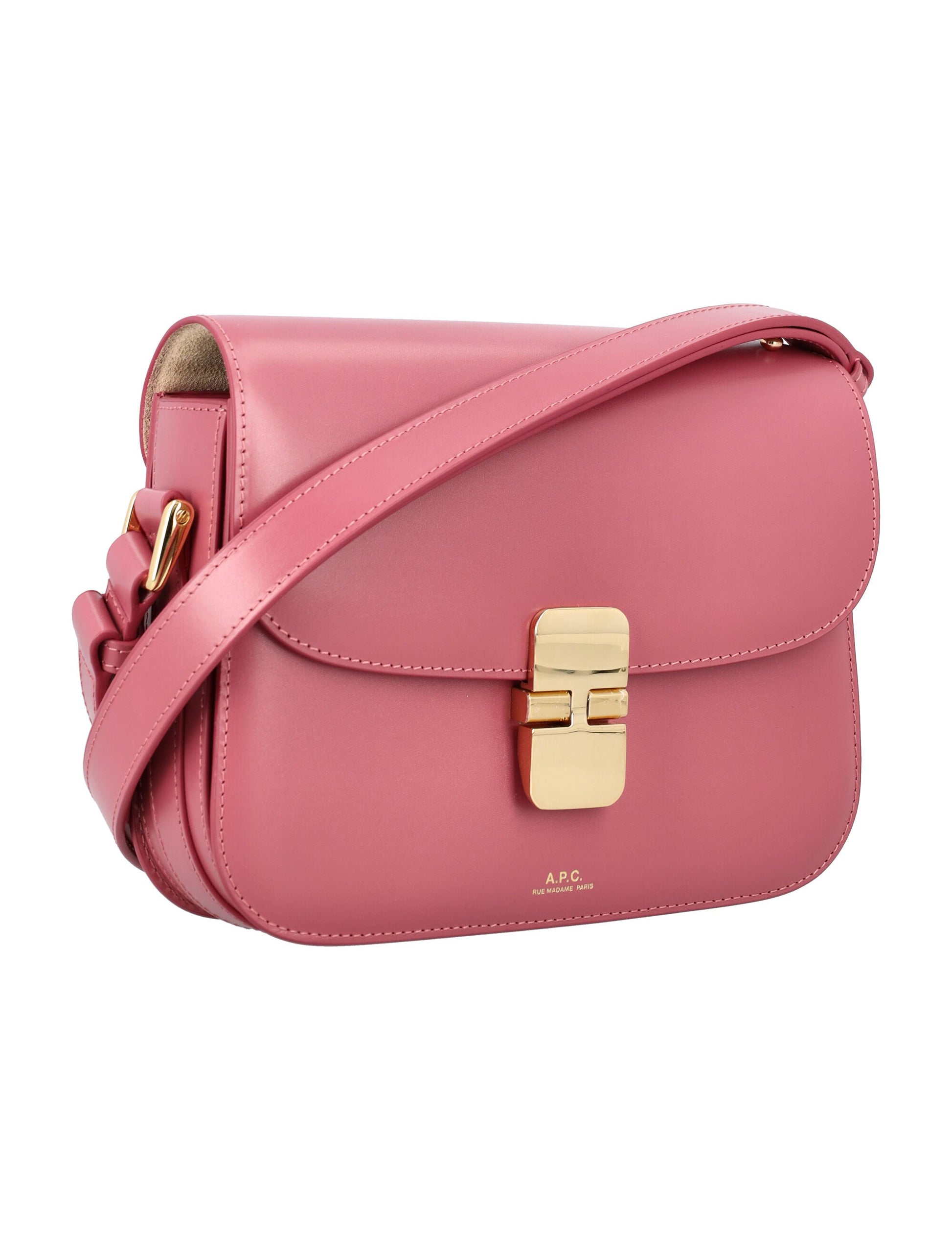 A.P.C. Elegant Mini Trapezoidal Leather Handbag - 8.5'W x 6.7'H x 2'D