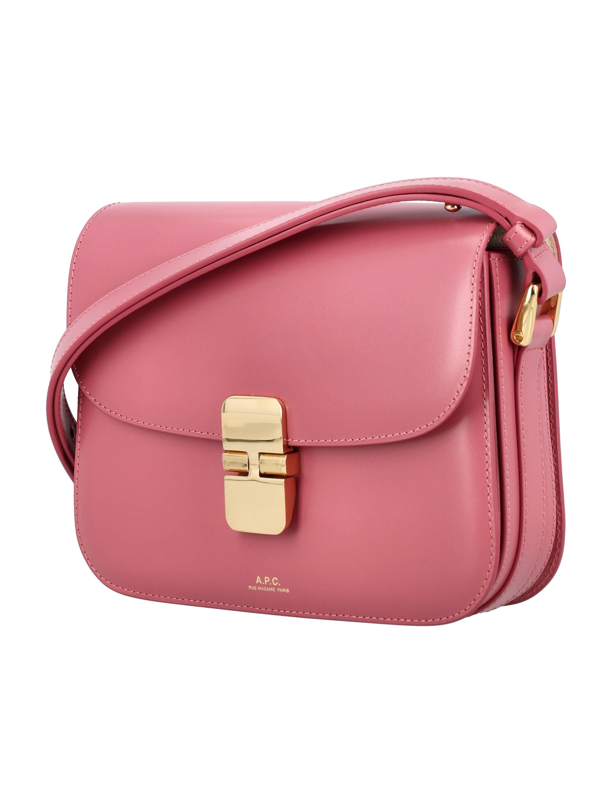A.P.C. Elegant Mini Trapezoidal Leather Handbag - 8.5'W x 6.7'H x 2'D