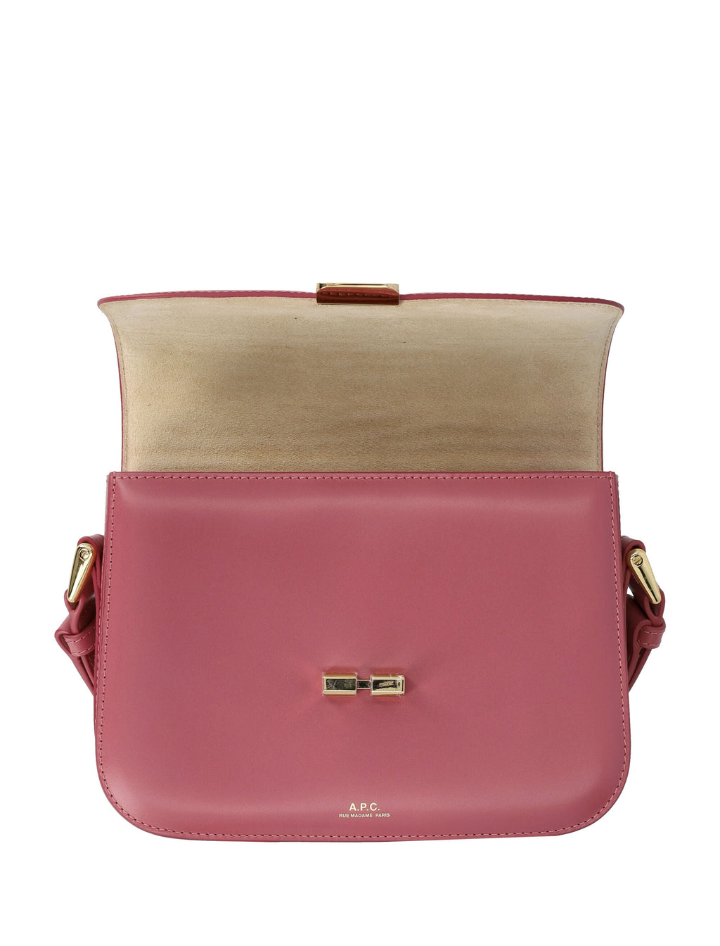 A.P.C. Elegant Mini Trapezoidal Leather Handbag - 8.5'W x 6.7'H x 2'D