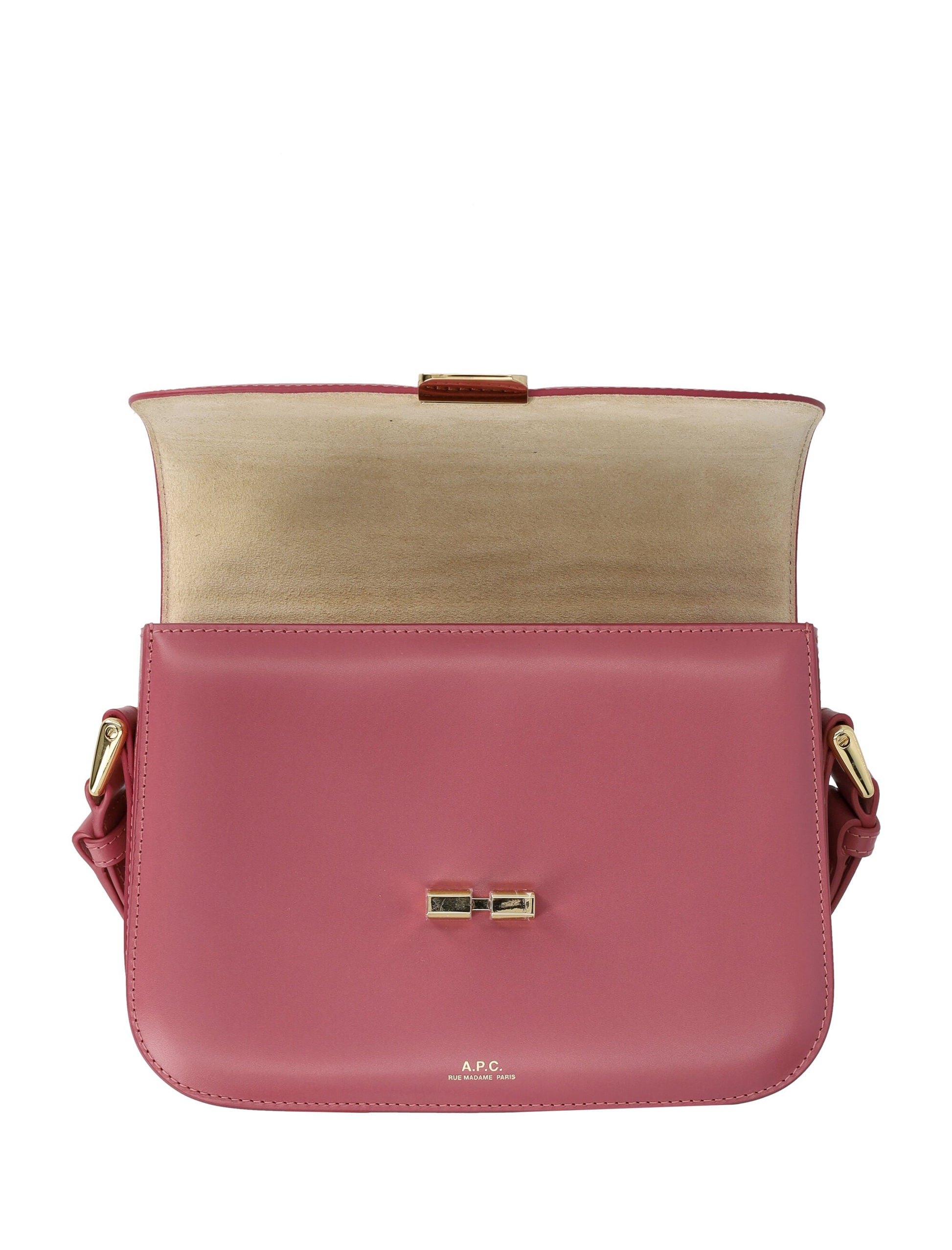 A.P.C. Elegant Mini Trapezoidal Leather Handbag - 8.5'W x 6.7'H x 2'D
