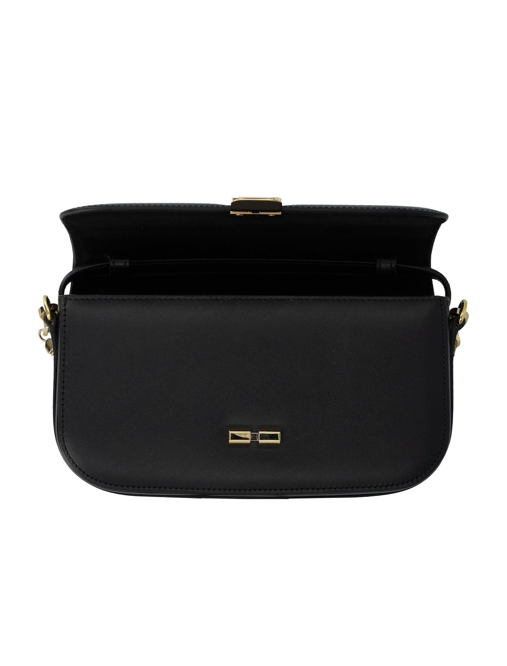 A.P.C. Elegant Leather Mini Clutch with Detachable Chain Strap - 4.3'H x 8'W x 1.6'D