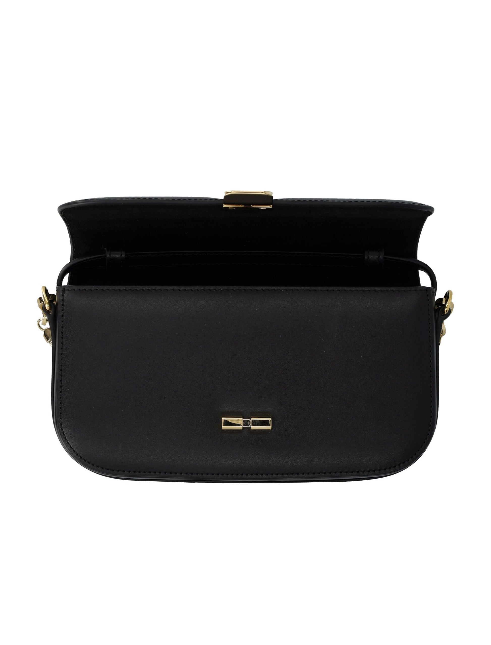A.P.C. Elegant Leather Mini Clutch with Detachable Chain Strap - 4.3'H x 8'W x 1.6'D