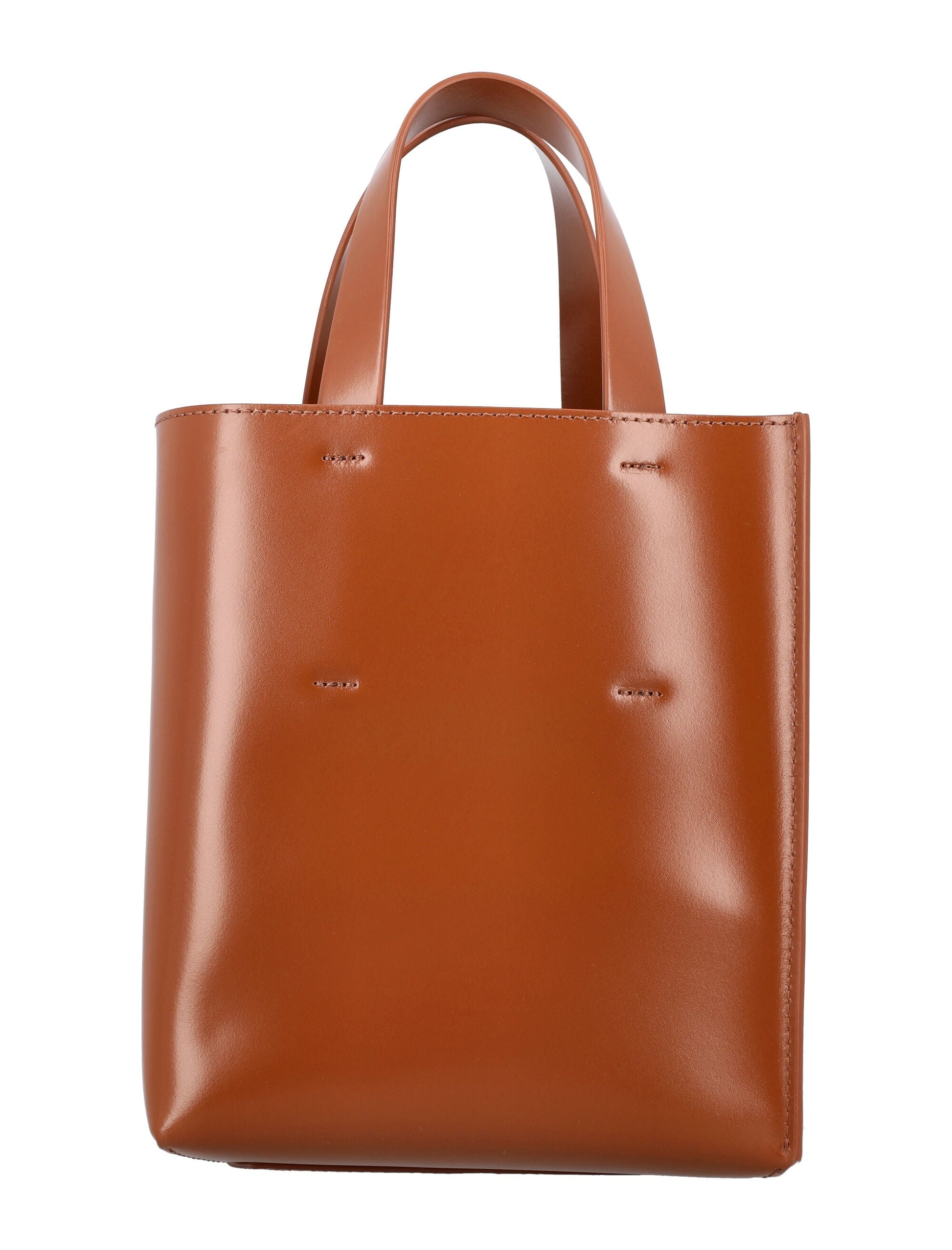 MARNI Women's Mini Museo Leather Crossbody Bag in Brown