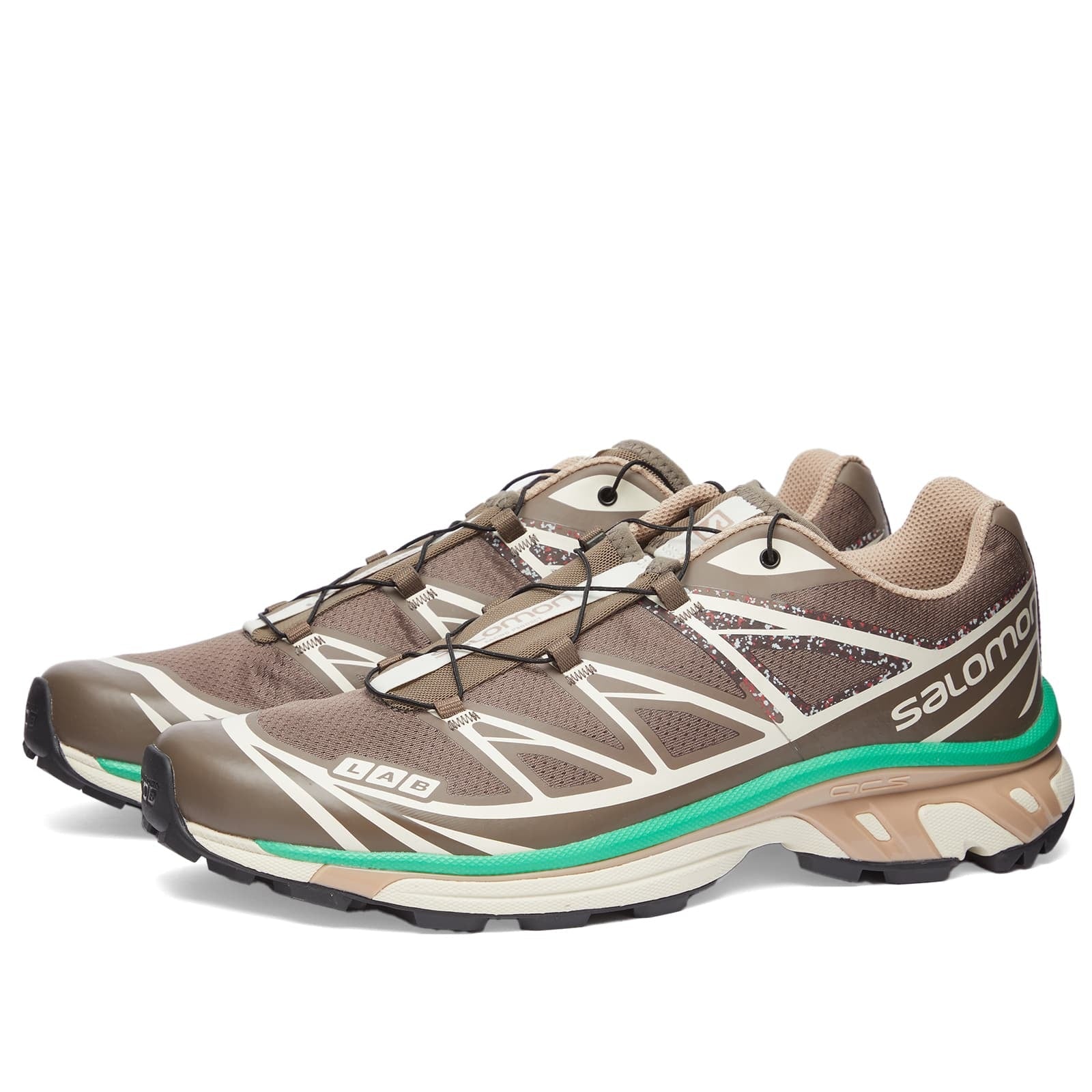Salomon XT-6 EXPANSE LTR - Falcon & Almond Milk & Bright Green