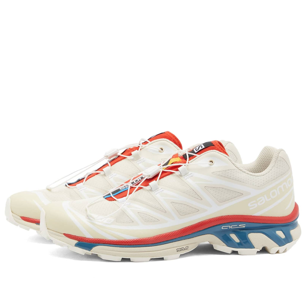 Salomon XT-6 EXPANSE LTR - Almond Milk, Bleached Sand & Aurora Red