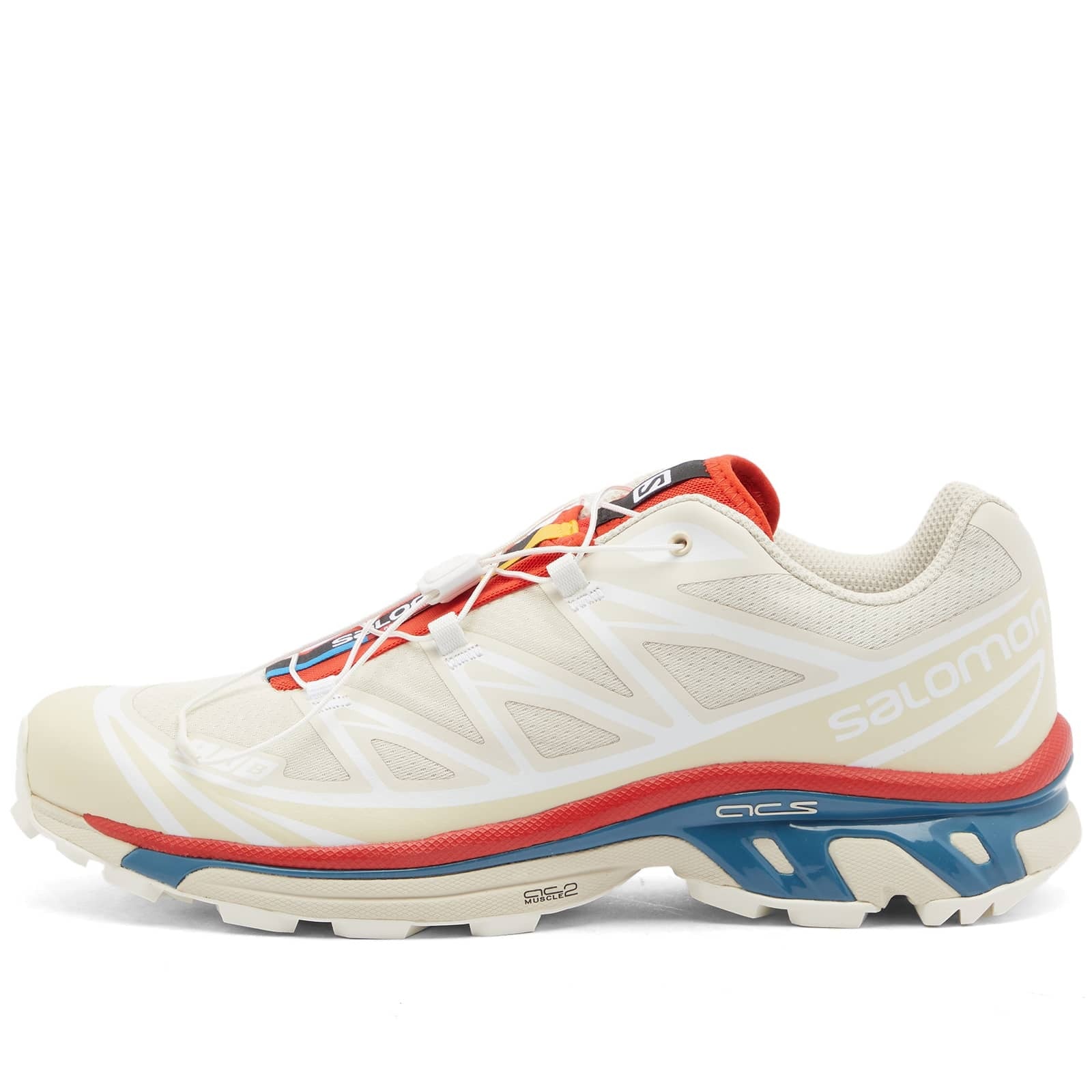 Salomon XT-6 EXPANSE LTR - Almond Milk, Bleached Sand & Aurora Red