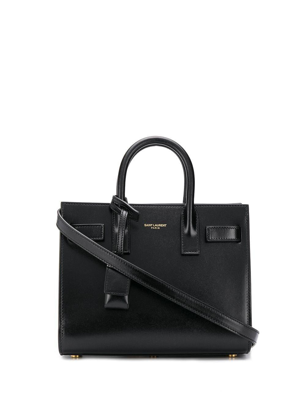 SAINT LAURENT Stylish Black Leather Top Handle Bag for Women - SS23 Collection