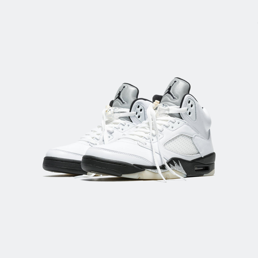 Air Jordan 5 Retro - White/Black-Sail-Metallic Silver