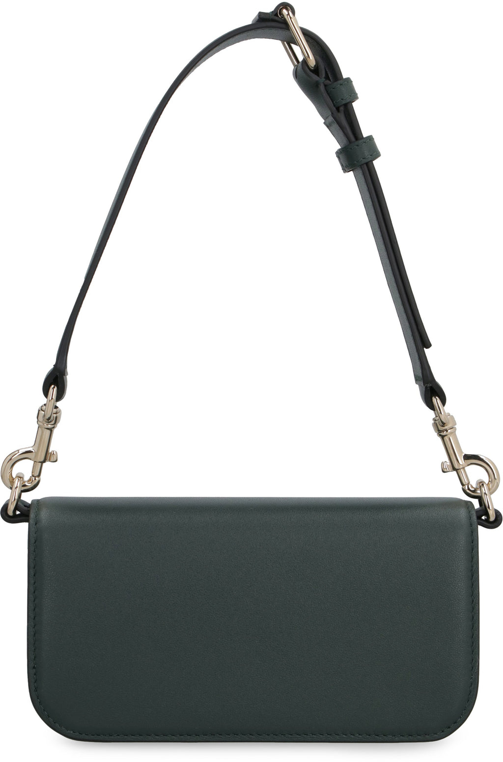VALENTINO 'Mini Luxe Leather Crossbody Bag for Men with Gold-Tone Hardware - Green'