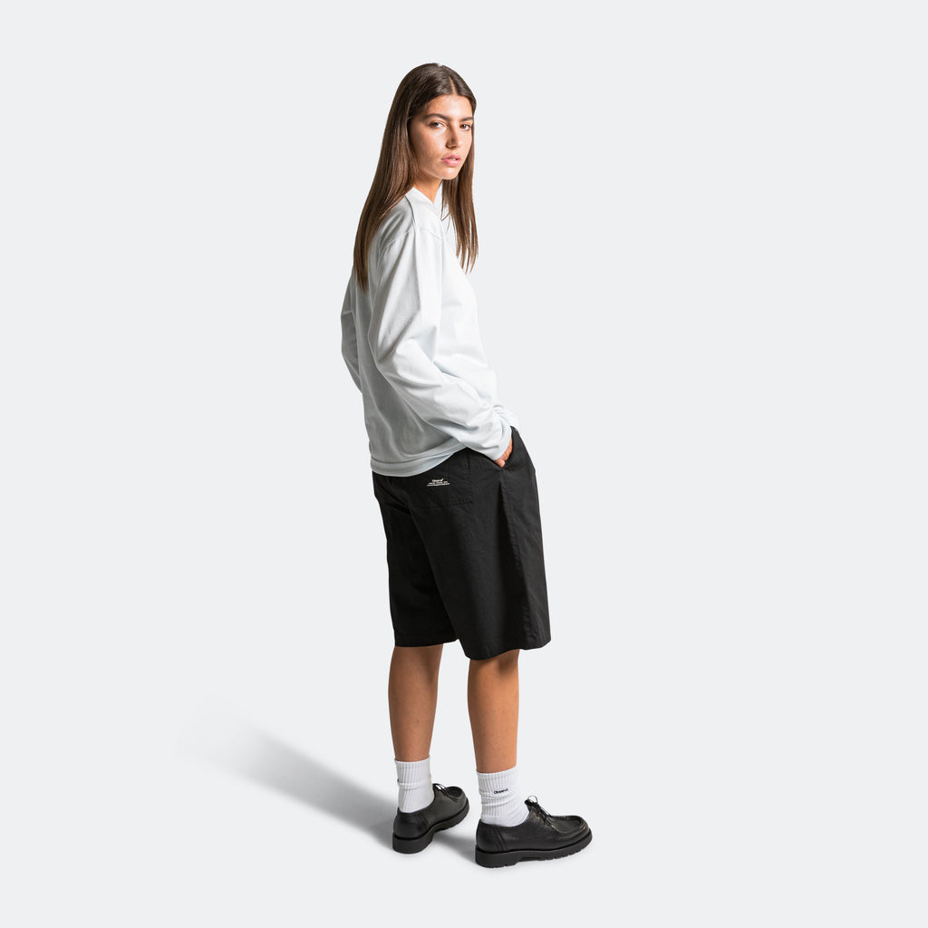 Pleated Wide Short - Black