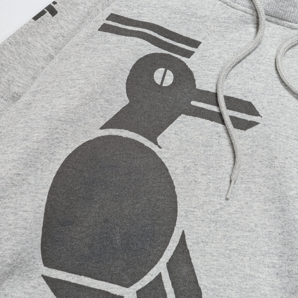 Hoody-Crewneck - Grey w/ Stencil Birds