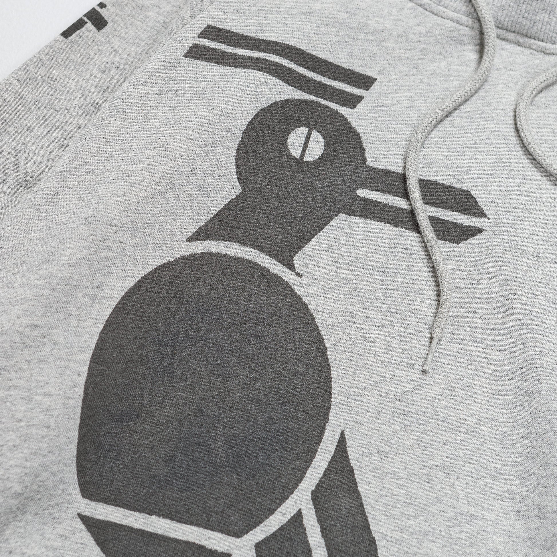 Hoody-Crewneck - Grey w/ Stencil Birds