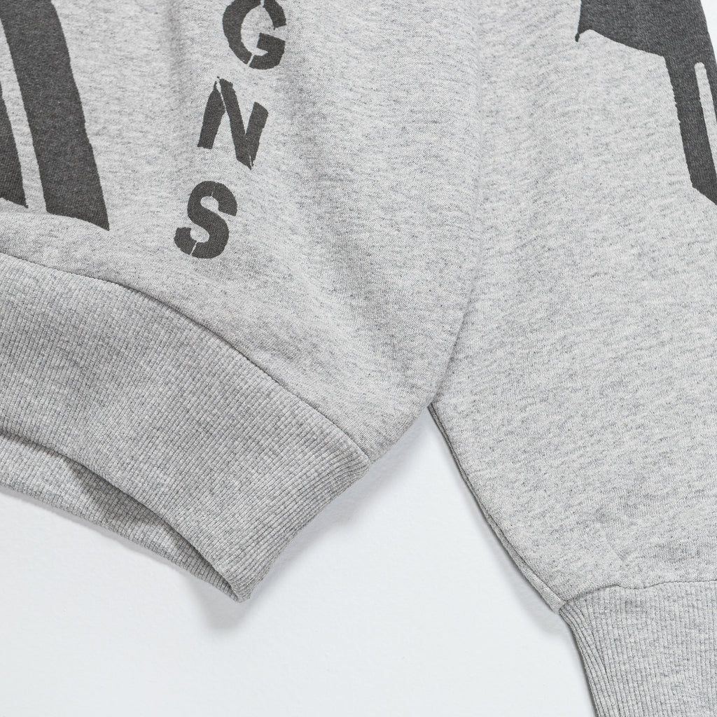 Hoody-Crewneck - Grey w/ Stencil Birds
