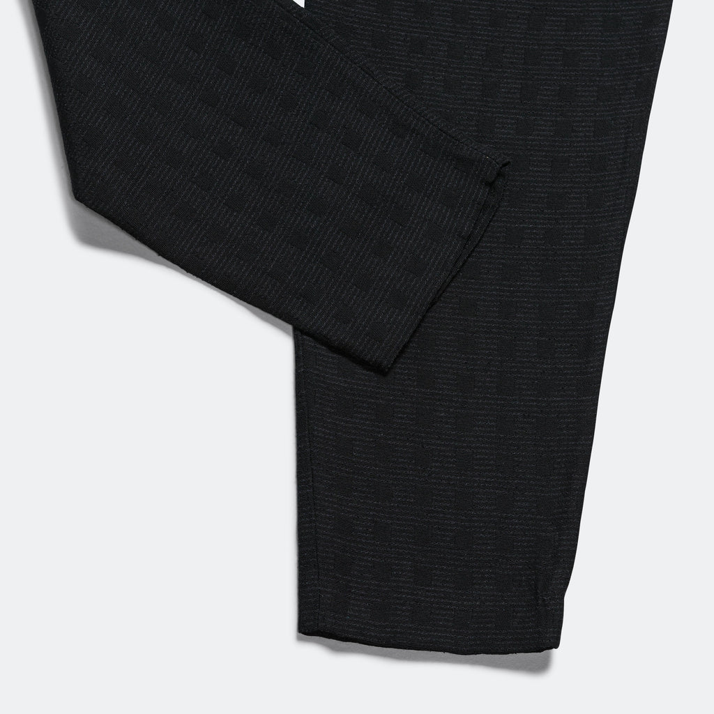 Inverted Pleat Pant - Black Grid/Check Recycled Cotton Tweed