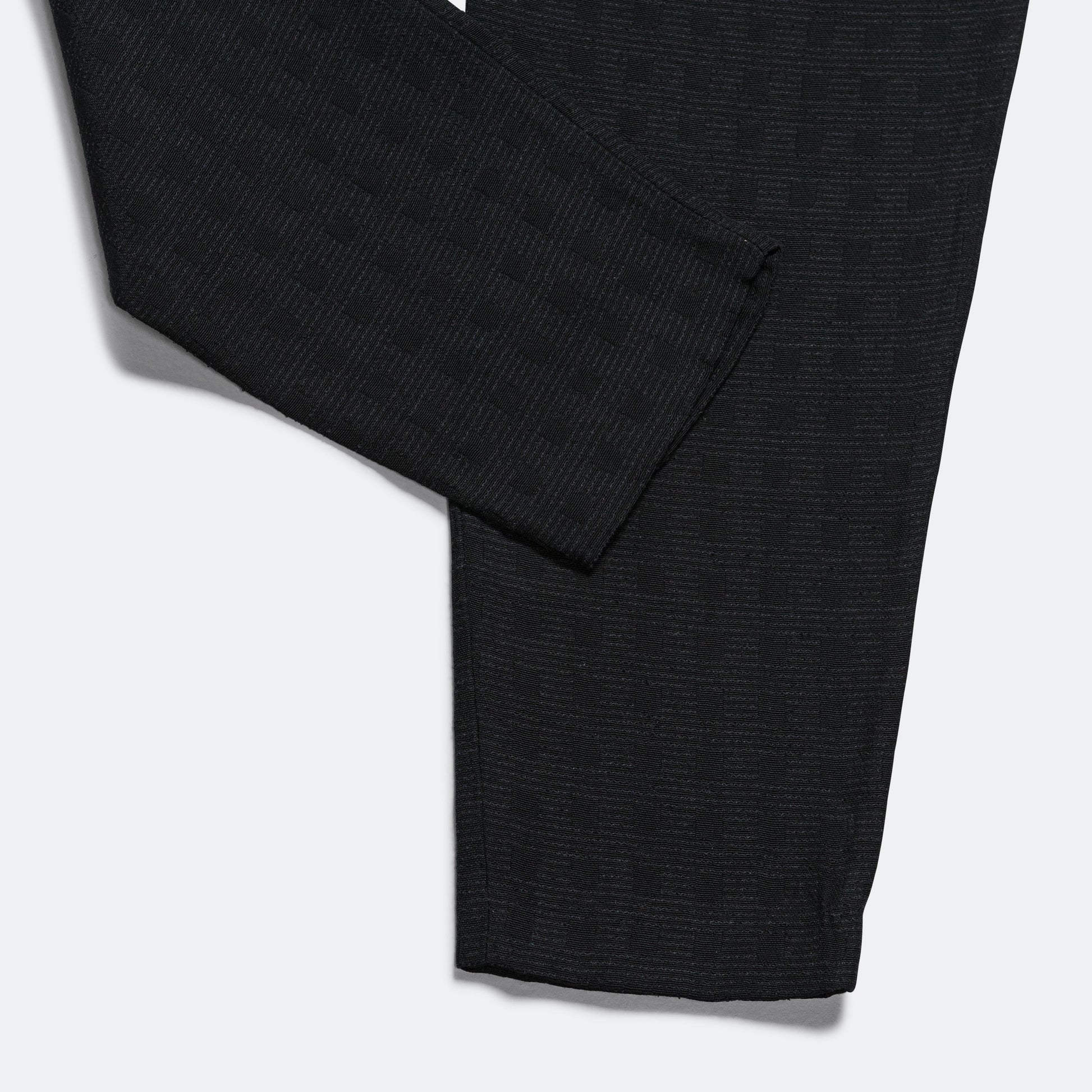 Inverted Pleat Pant - Black Grid/Check Recycled Cotton Tweed