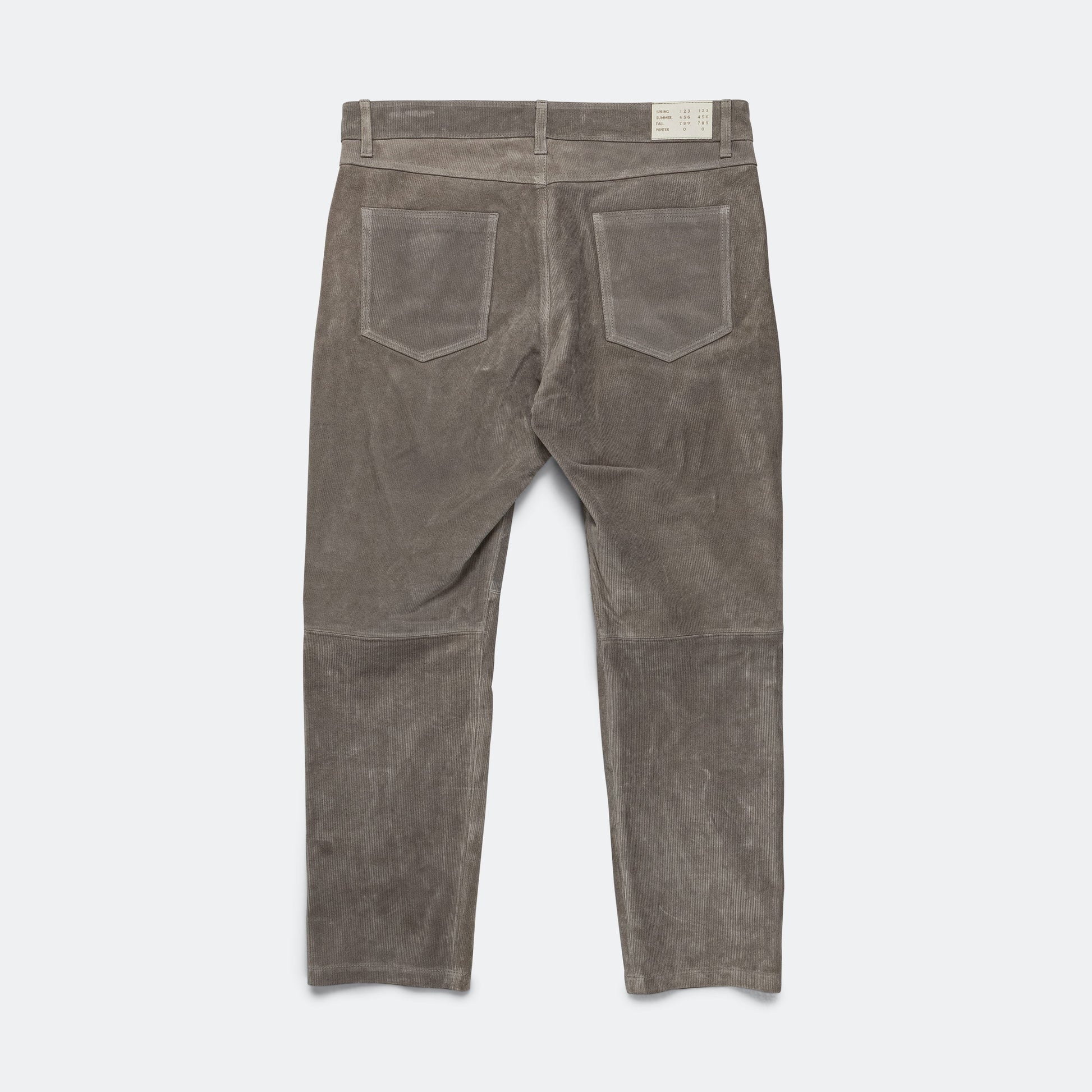 Leather Corduroy ERN Pant - Light Grey