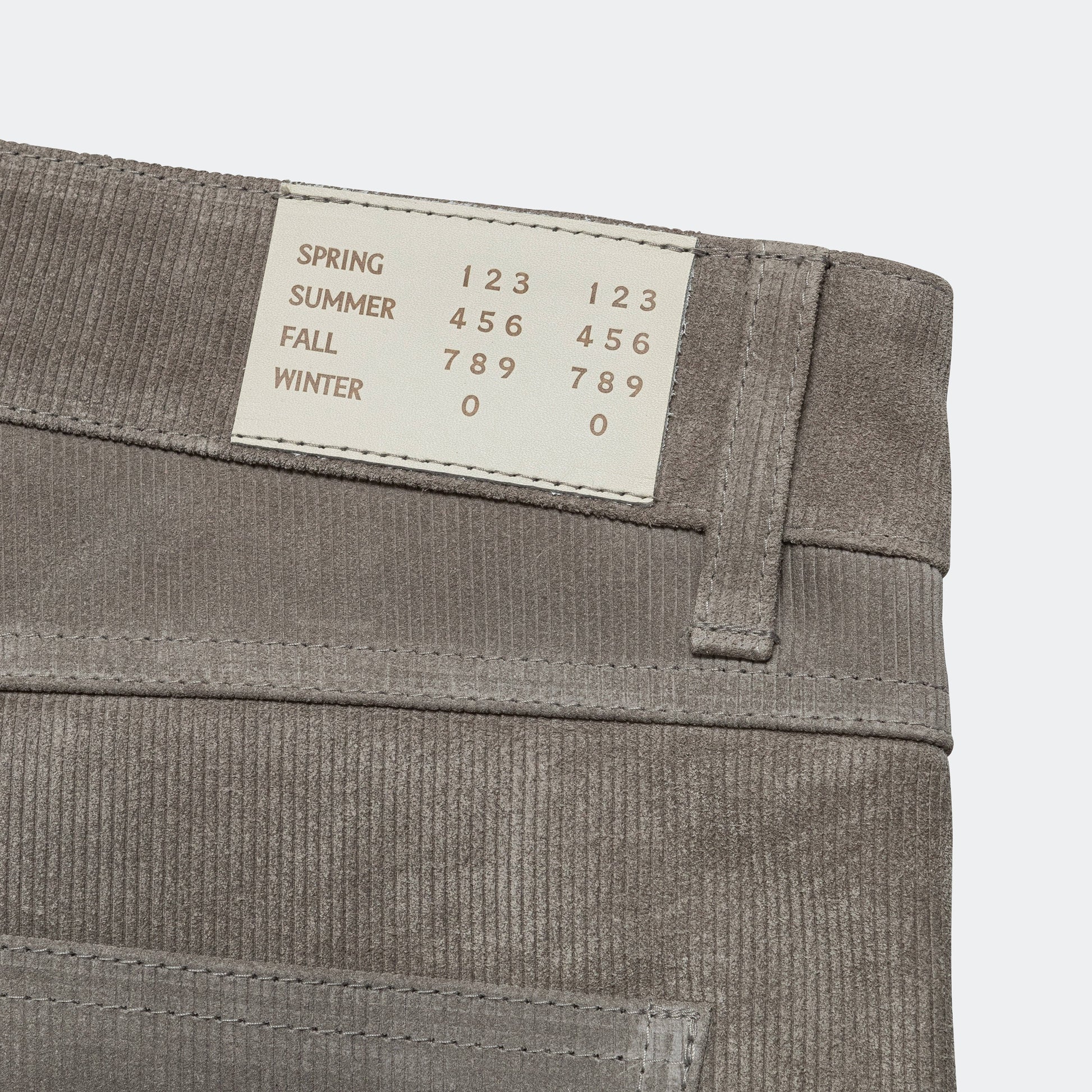 Leather Corduroy ERN Pant - Light Grey
