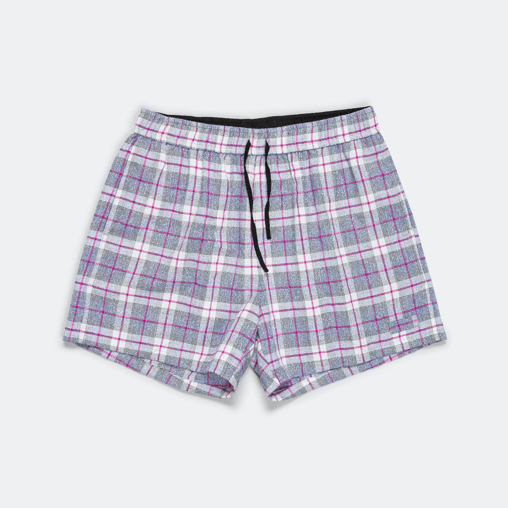 P Short - Blue/Pink Boucle Yarn V. Wool Plaid