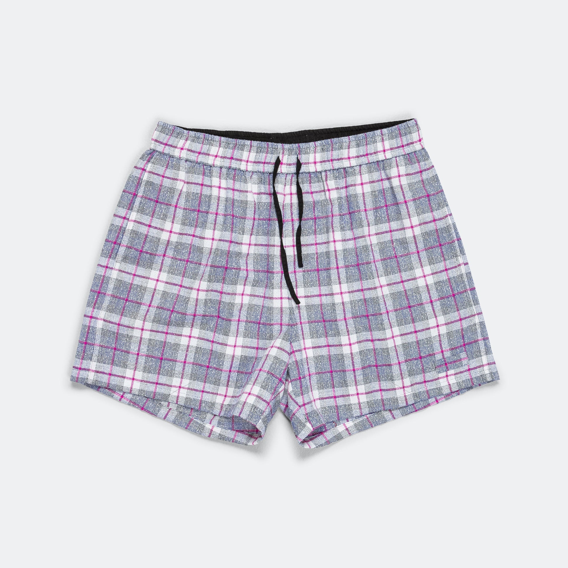 P Short - Blue/Pink Boucle Yarn V. Wool Plaid
