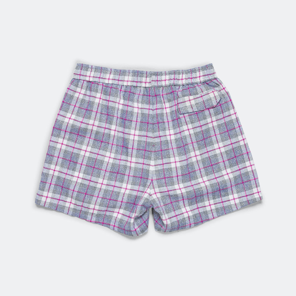 P Short - Blue/Pink Boucle Yarn V. Wool Plaid